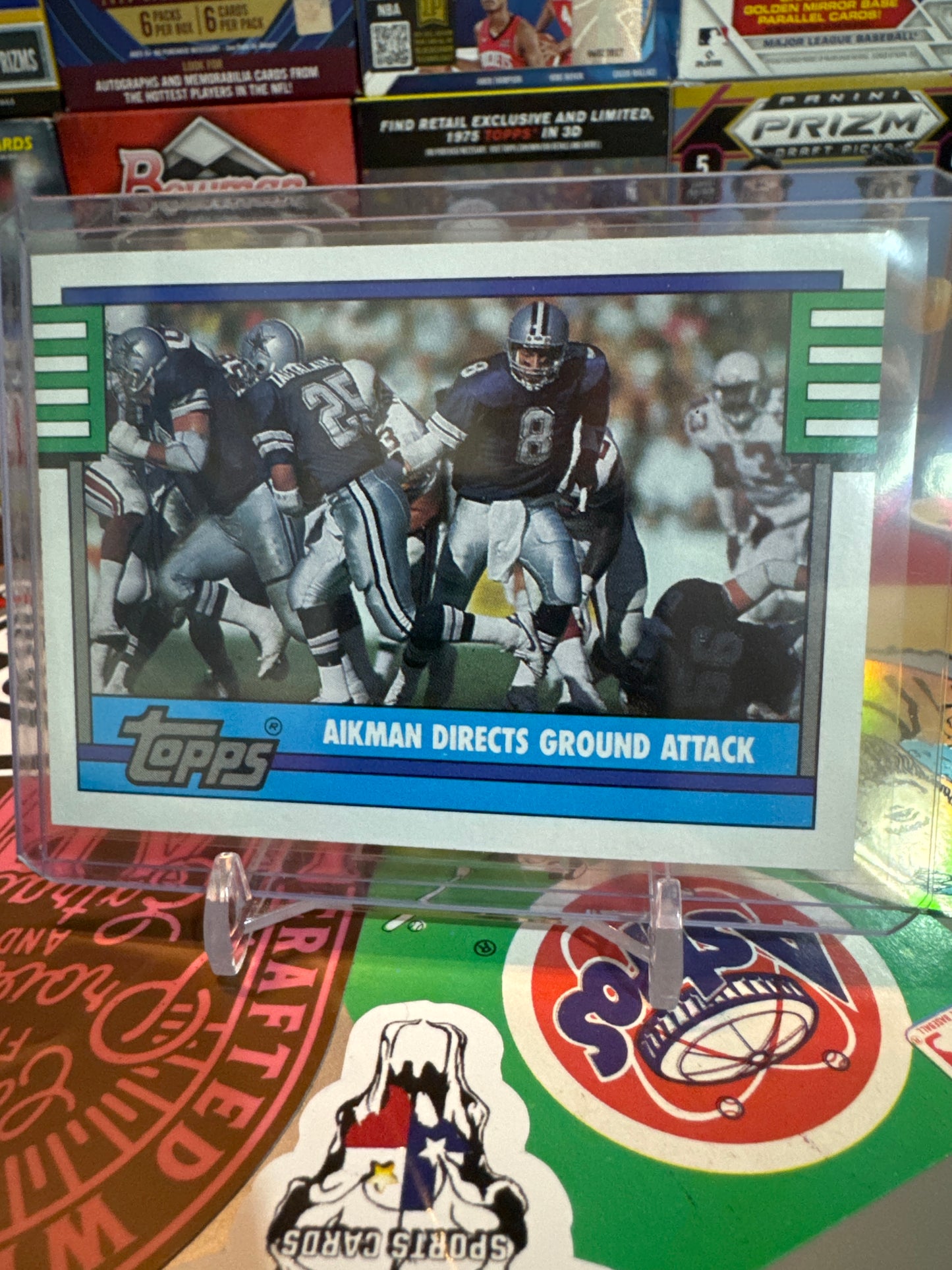 1990 Topps Football #511 Aikman Directs ground attack TL- Tiffany Parallel