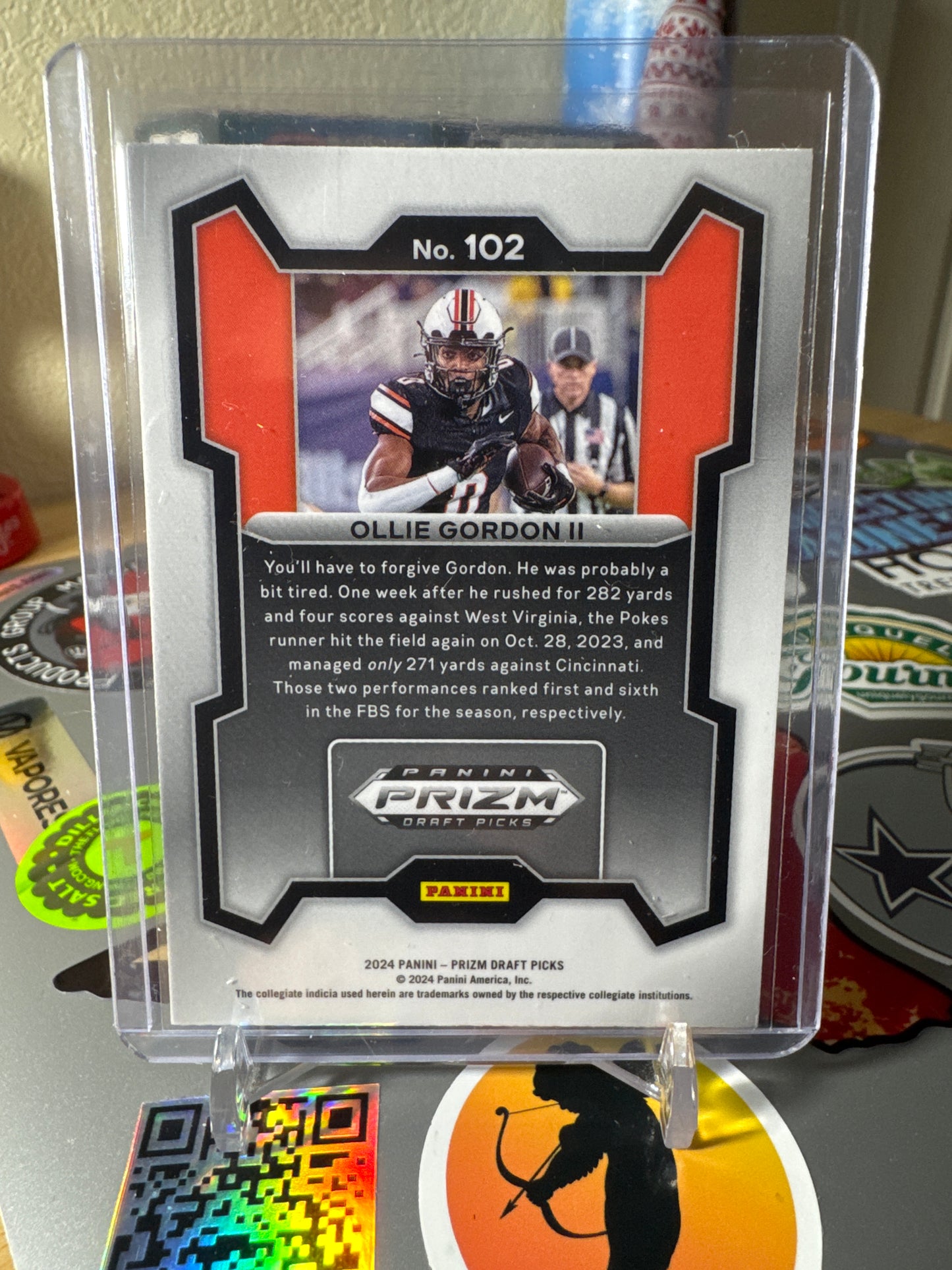 2024 Panini Prizm Draft Picks #102 Ollie Gordon II- Rated Prospect