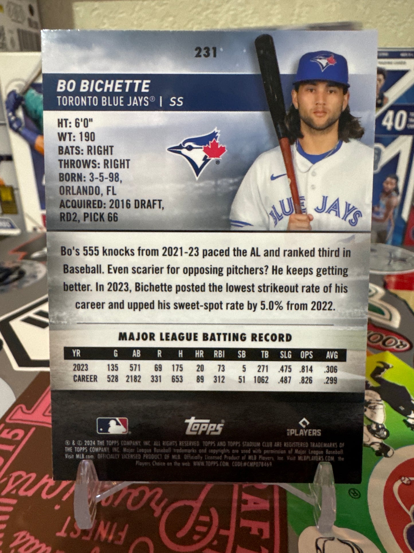 2024 Topps Stadium Club Chrome #231 Bo Bichette