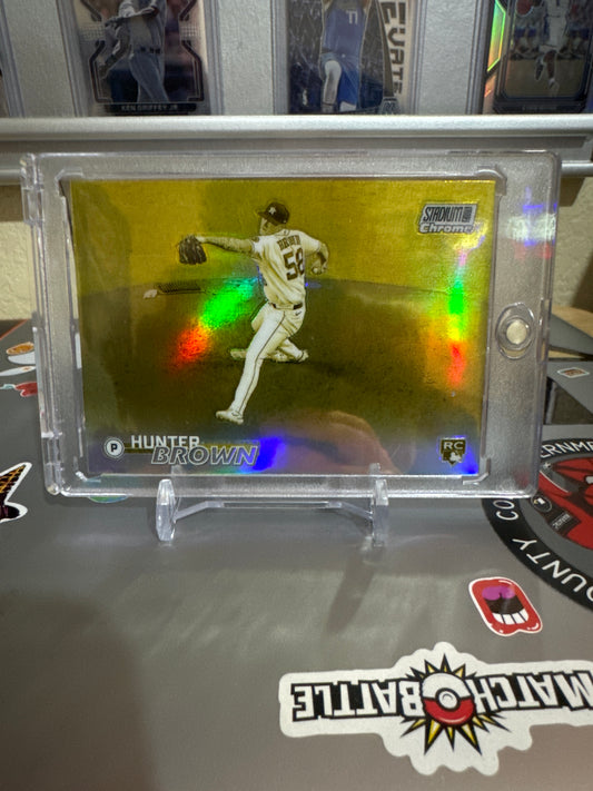 2023 Topps stadium club chrome#66 Hunter Brown. Gold minted- RC