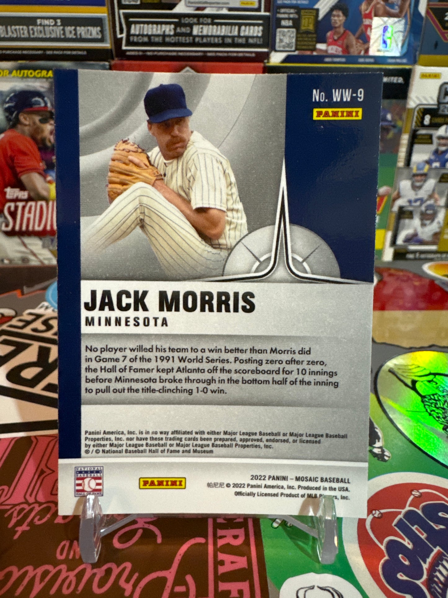 2022 Panini Mosaic Will to win #WW-9 Jack Morris