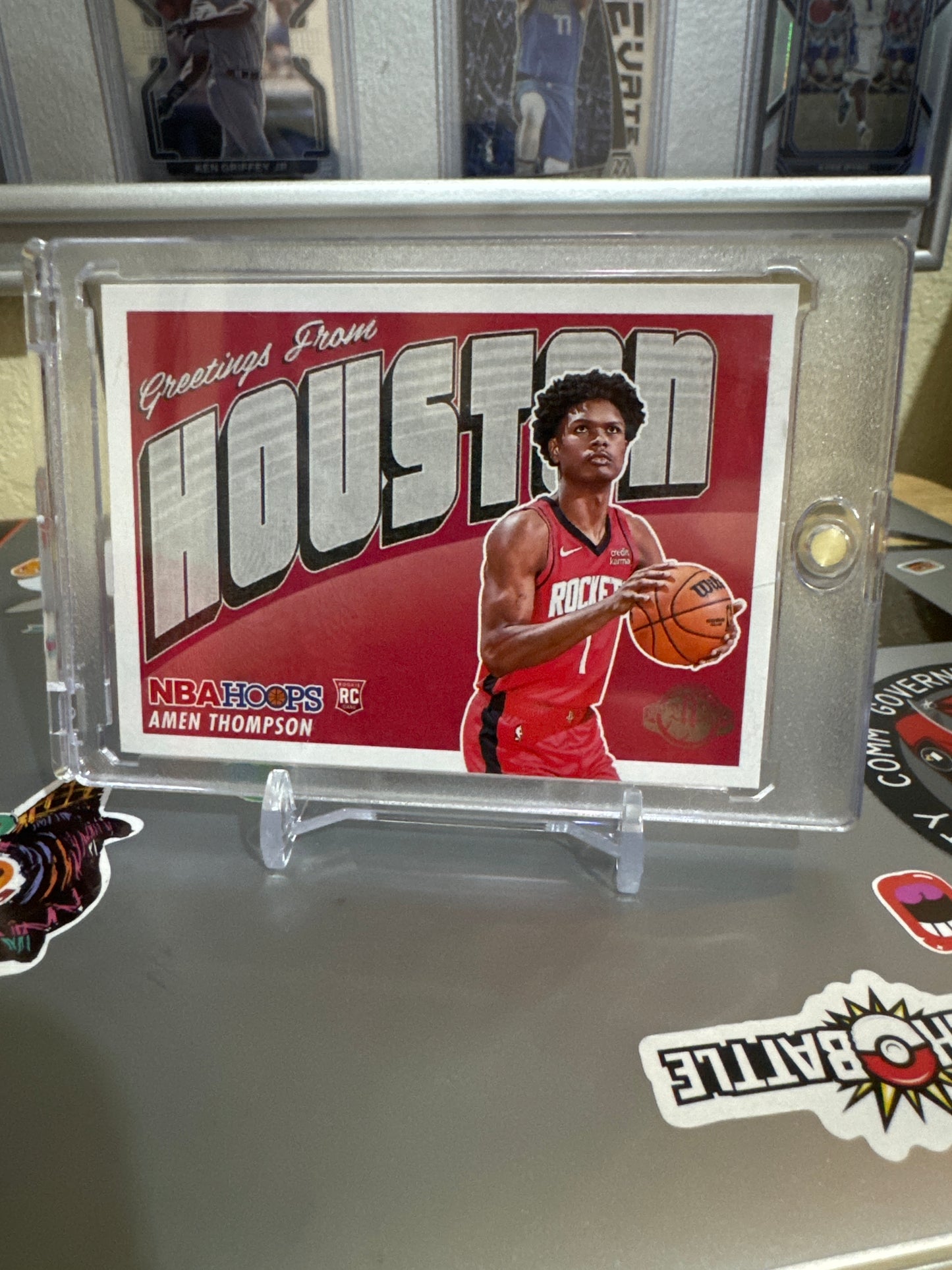 2023 Panini Hoops Rookie Greetings #8 Amen Thompson HOUSTON.