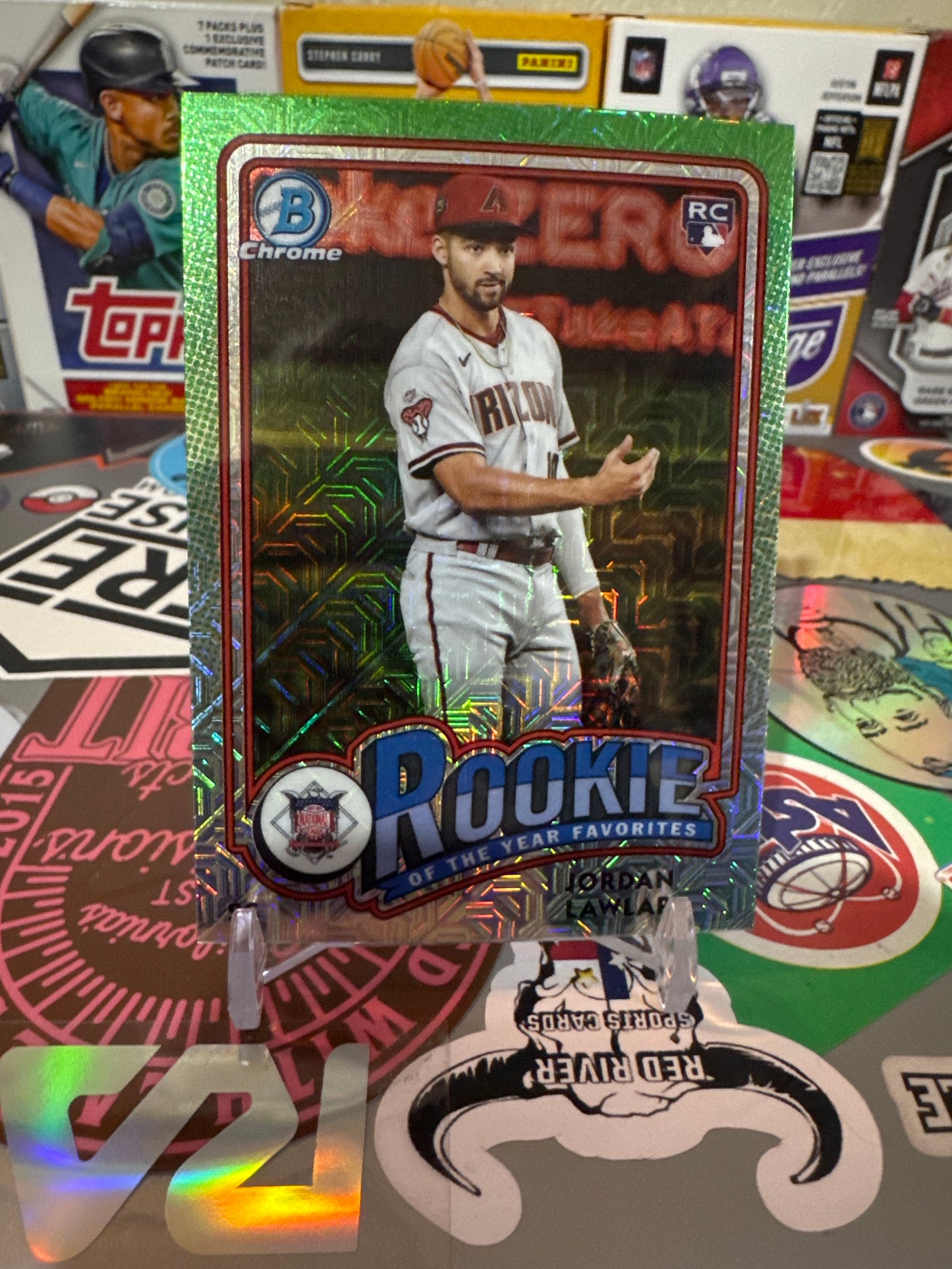 2024 Bowman Rookie of the Year favorites #ROY-7 Jordan Lawlar RC-Mojo Refractor Parallel