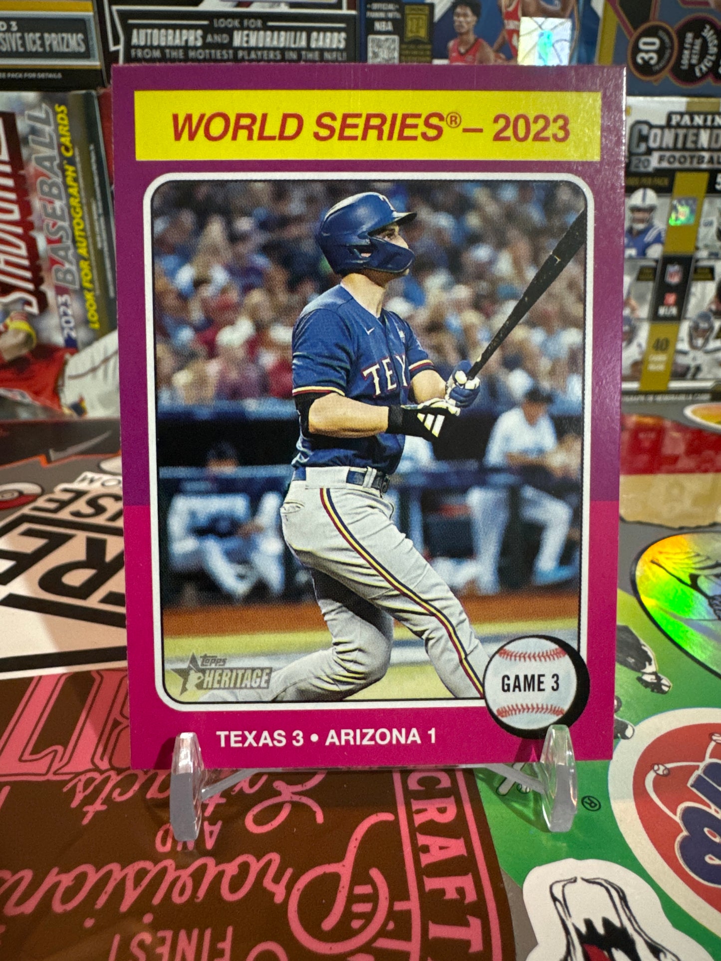 2024 Topps Heritage #463 Corey Seager. Alt Border. Texas Rangers