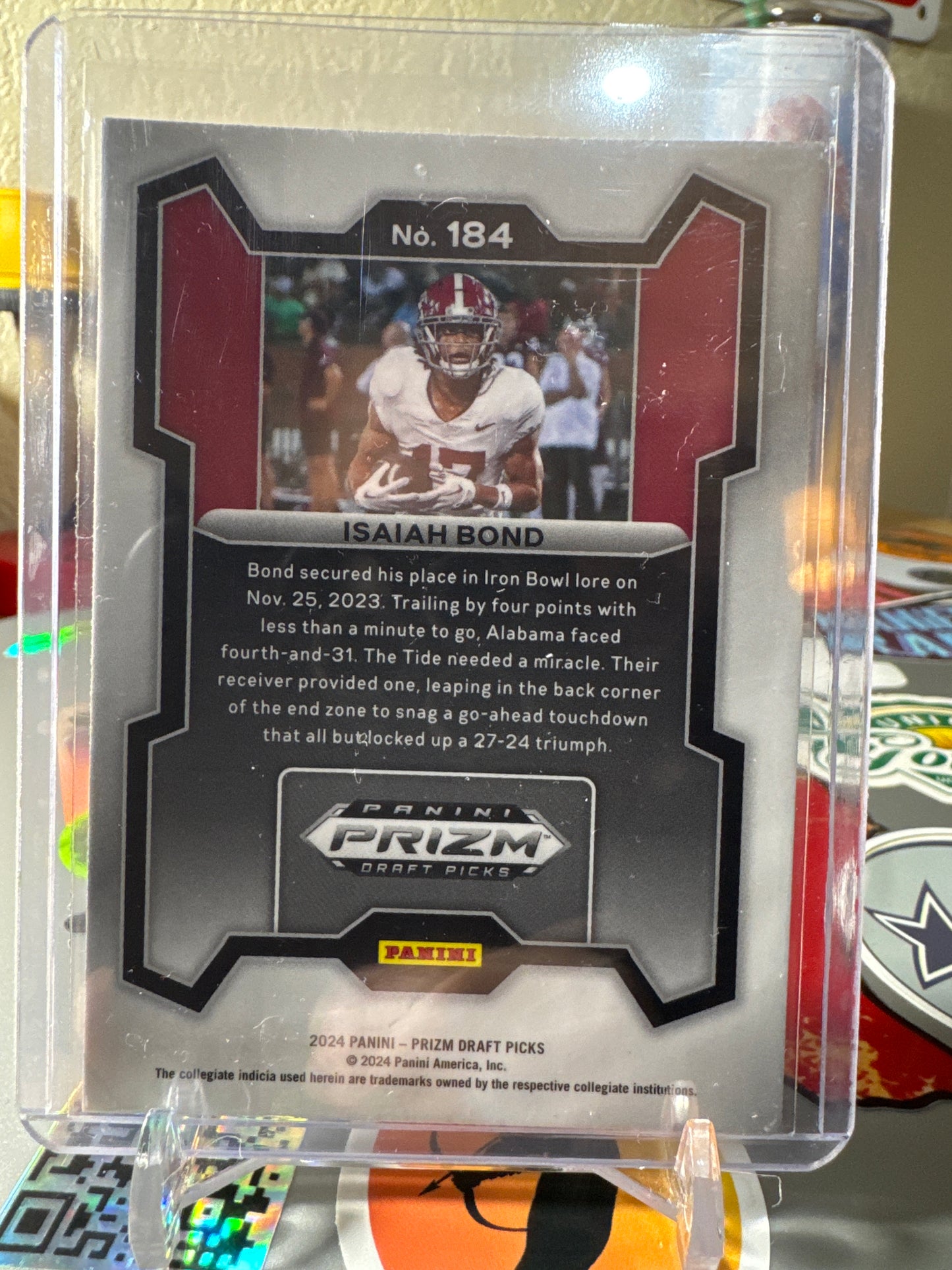 2024 Panini Prizm Draft Picks #184 Isaiah Bond- Rated Prospect