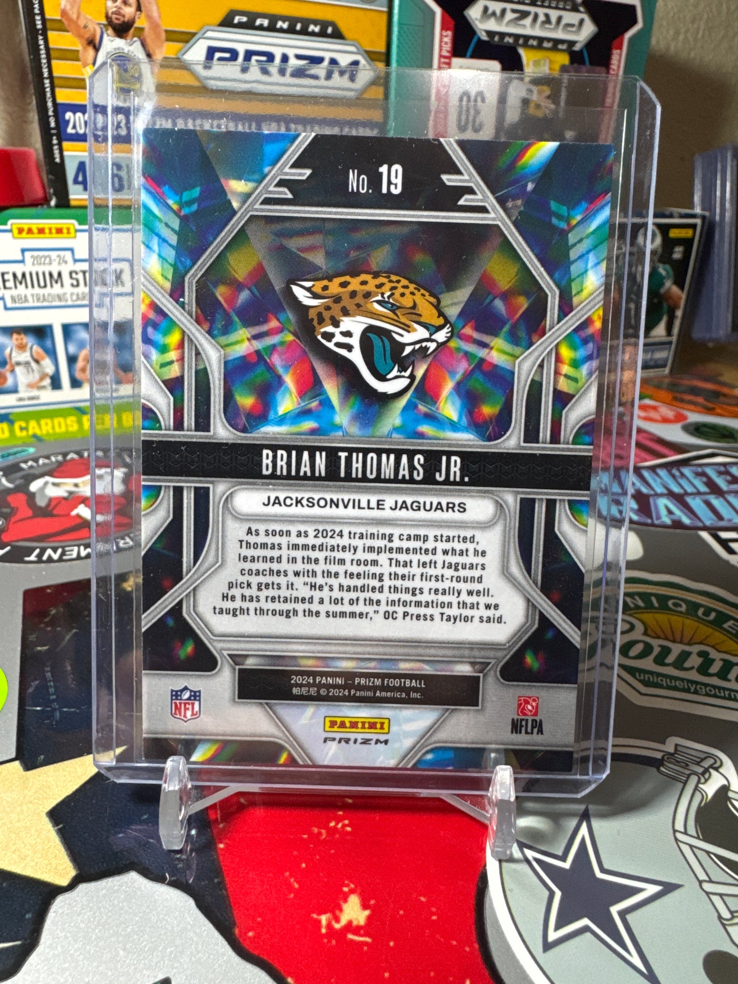 2025 Panini Prizm- Prizmatic #19 Brian Thomas Jr. RC- Green Wave Prizm Parallel