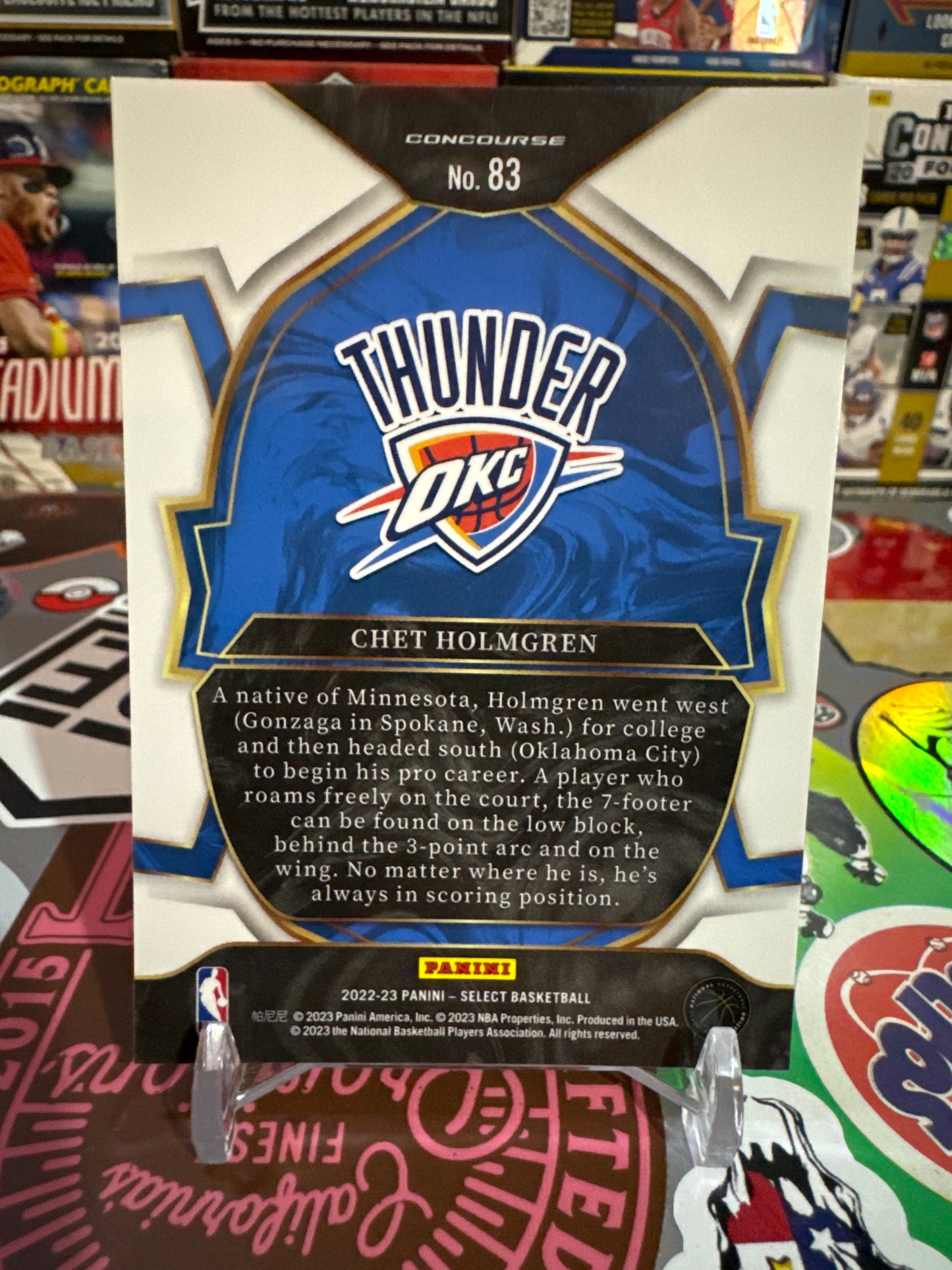2022 Panini Select #83 Chet Holmgren. Blue RC