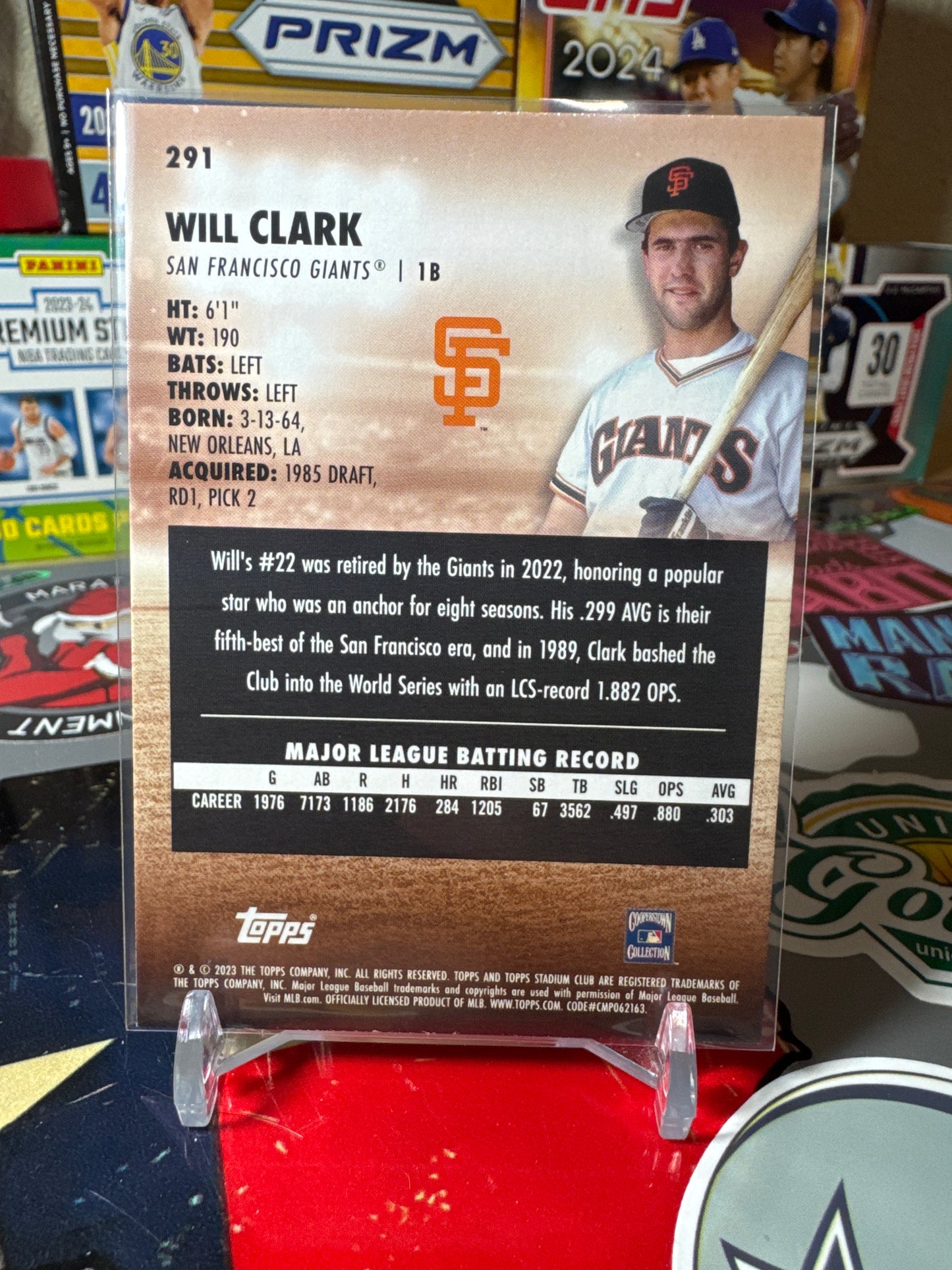 2023 Topps stadium club oversized base boxloaders #291 Will Clark
