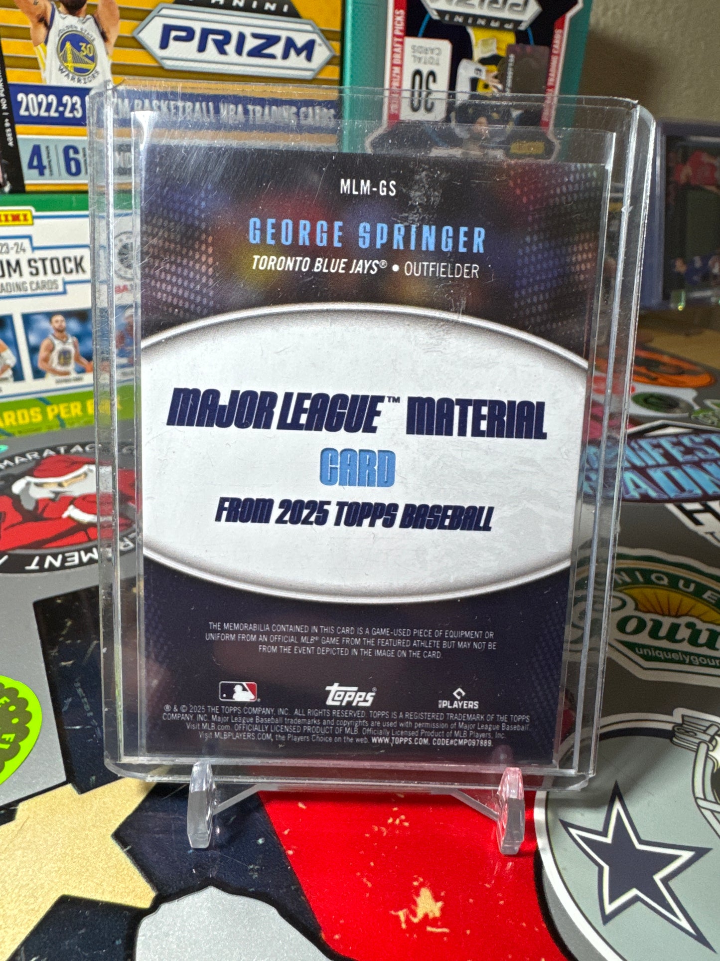 2025 Topps Series One- Major League Material #MLM-GS George Springer- ( Game Used Bat)