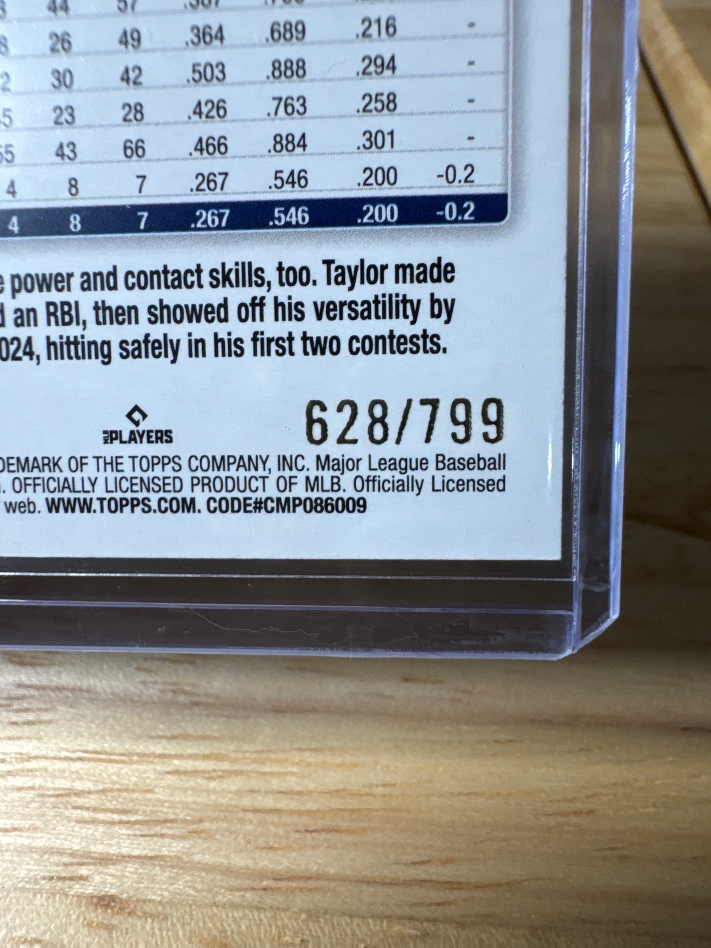 2024 Topps Update #US30 Samad Taylor RC- Purple Foil Parallel. Numbered 628/799