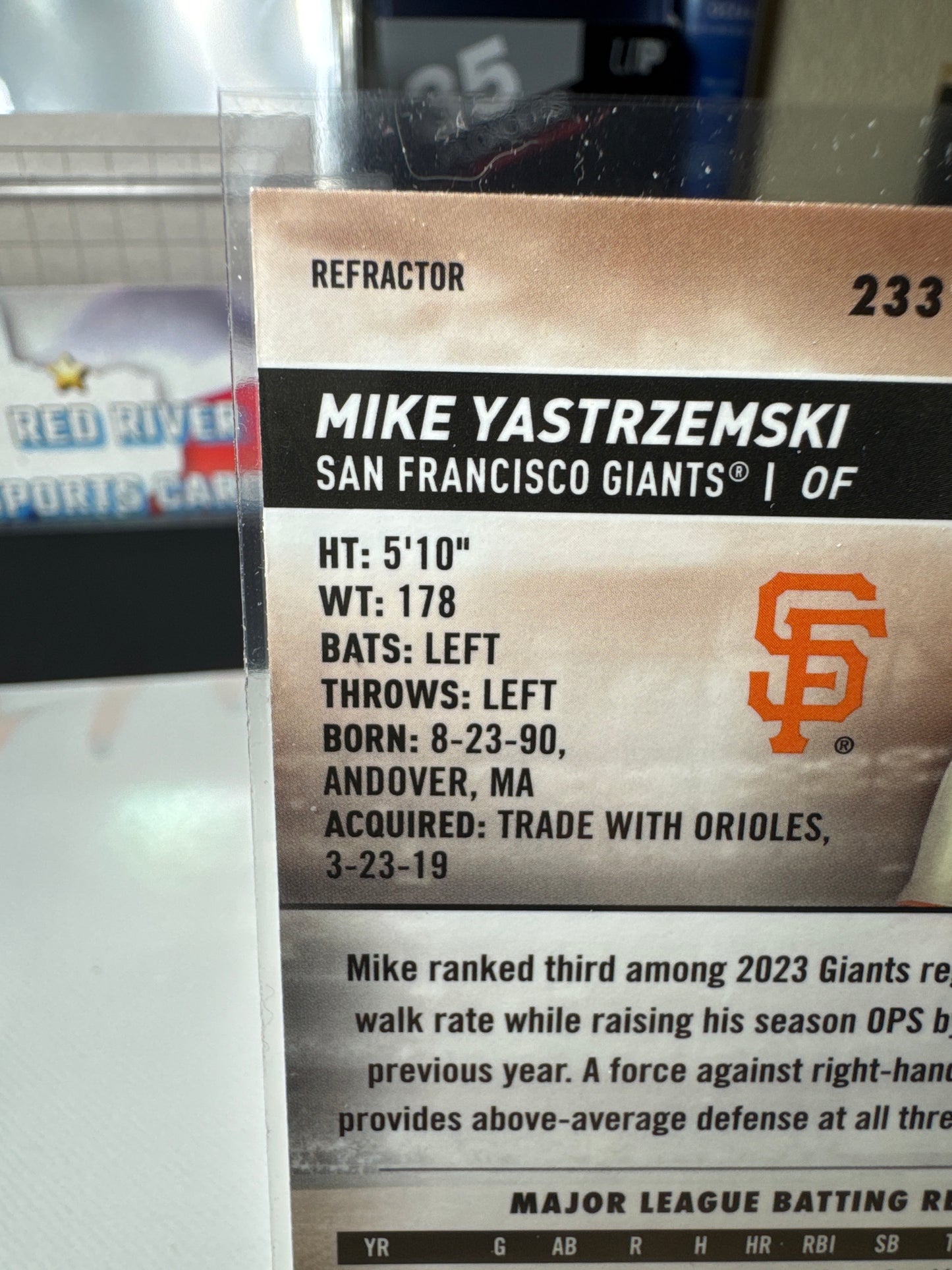 2024 Topps Stadium Club Chrome #232 Mike Yastrzemski- Refractor