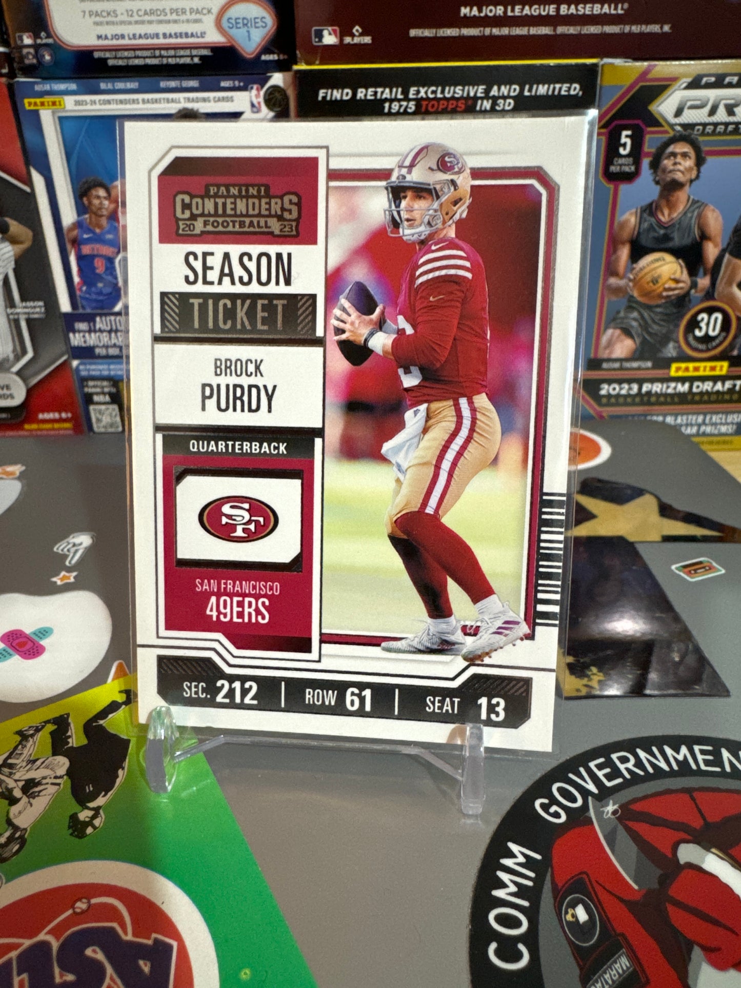 2023 Panini Contenders Season ticket. #86 Brock Purdy