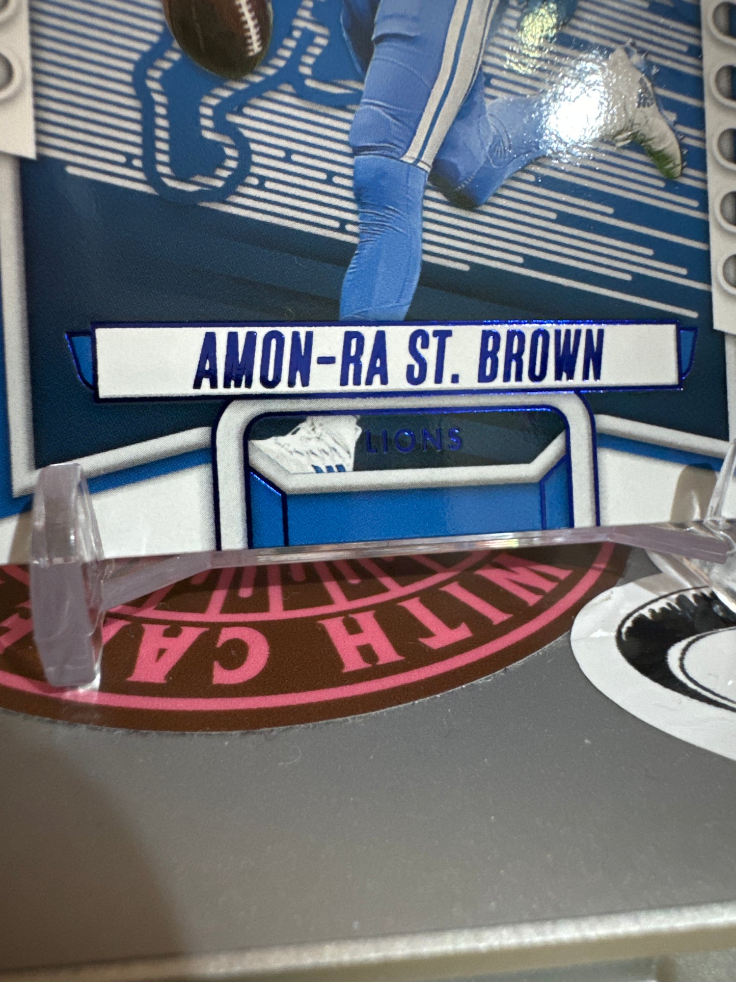 2023 Panini Absolute #94 Amon-Ra St.Brown. Color match Blue Foil Parallel