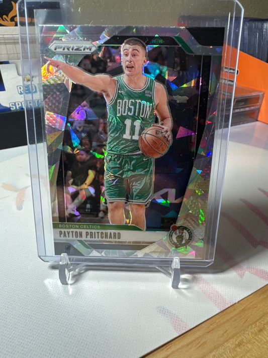 2024 Panini Prizm #46 Peyton Pritchard- Cracked Ice Parallel