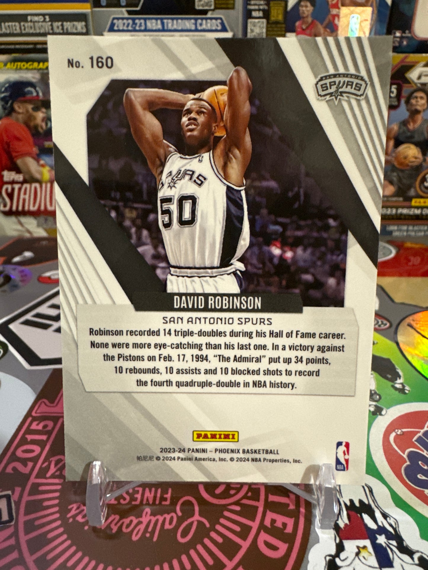 2023 Panini Phoenix #160 David Robinson- Teal Lazers Parallel