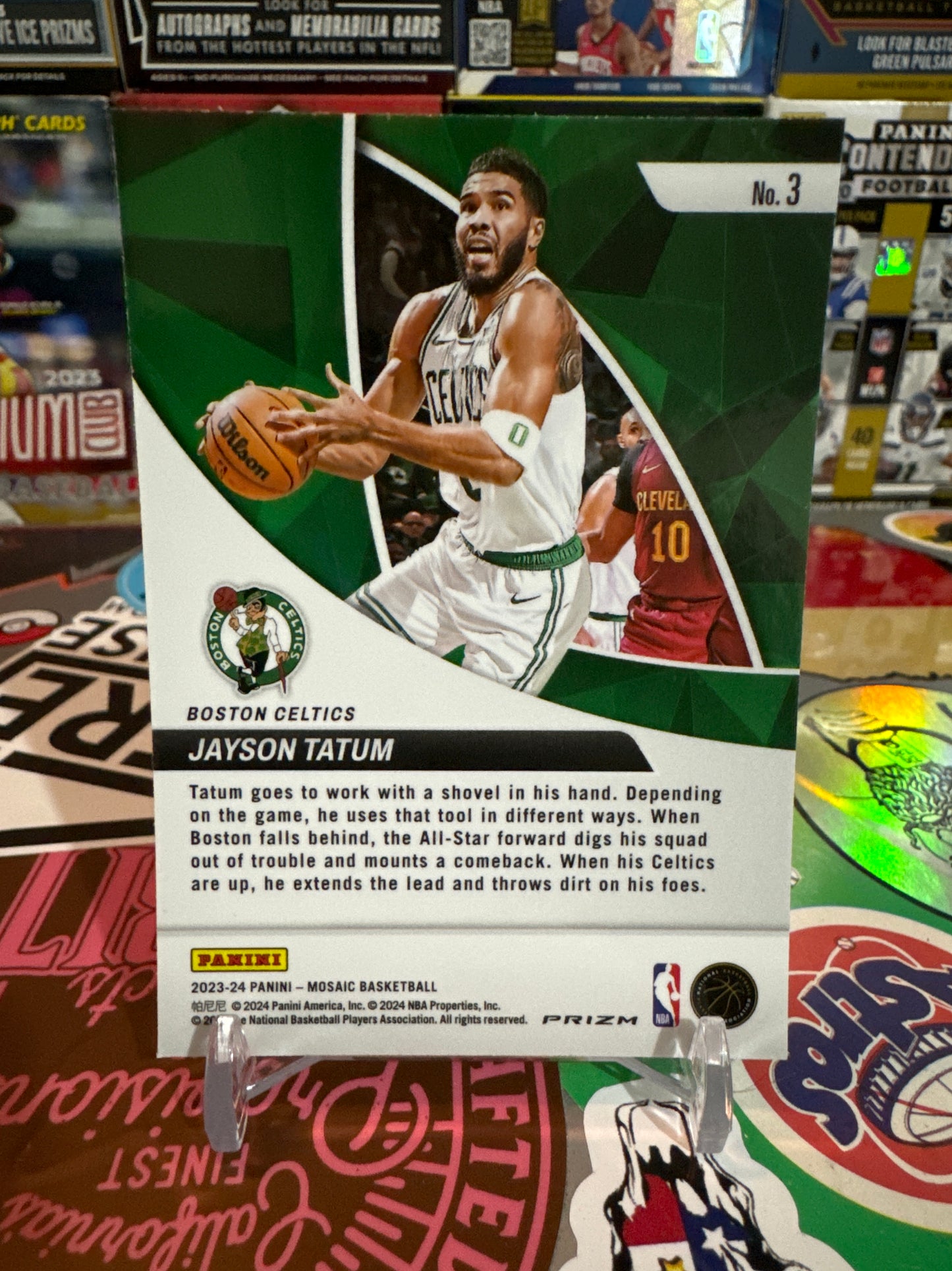 2023 Panini Mosaic Elevate #3 Jayson Tatum Mosaic Parallel