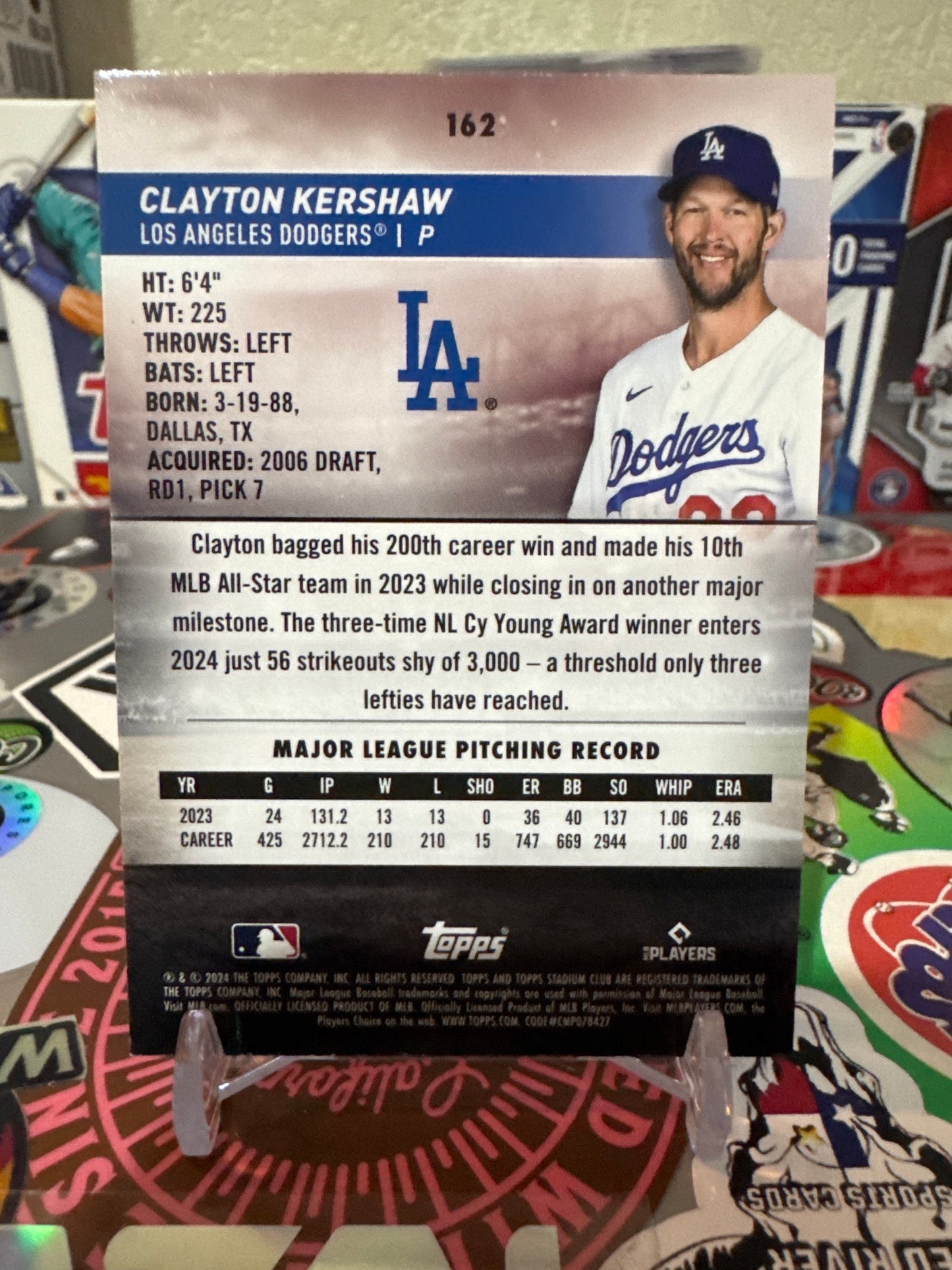 2024 Topps Stadium Club #162 Clayton Kershaw- Red Foil Parallel