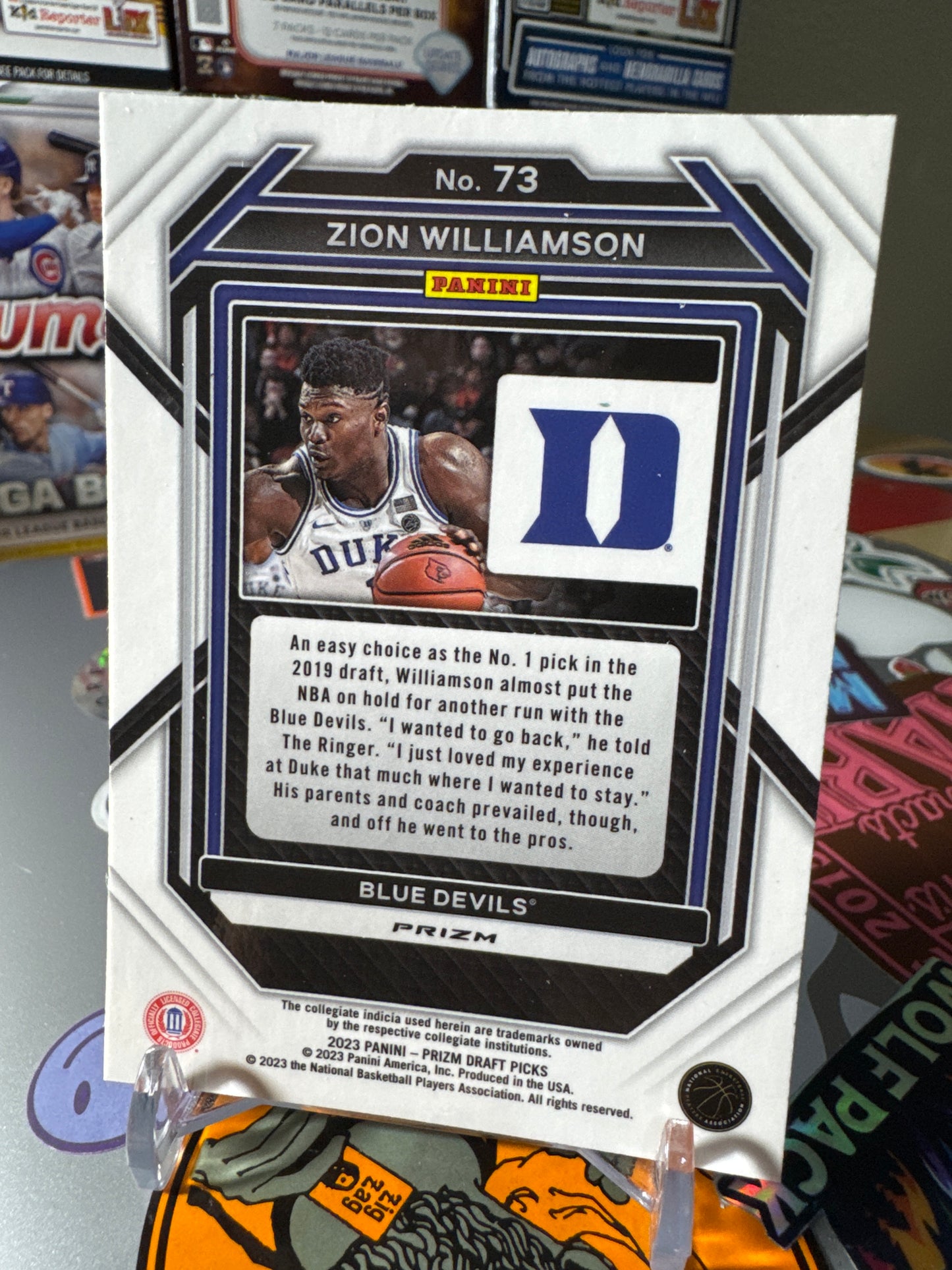 2023 Panini Prizm Draft Picks #73 Zion Willamson- Green Prizm Parallel