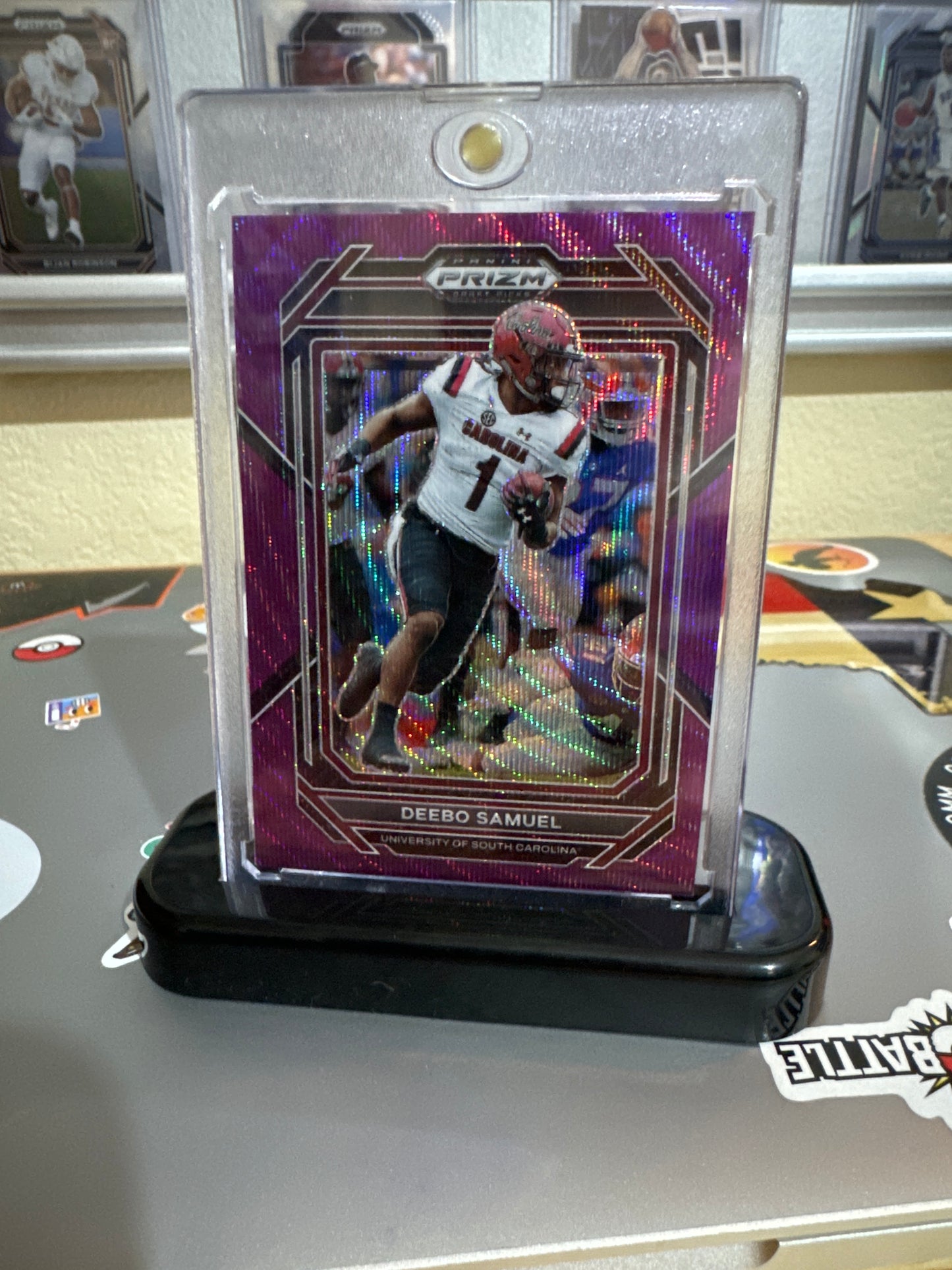 2023 Panini Prizm draft picks #27 Deebo Samuel. Purple Wave