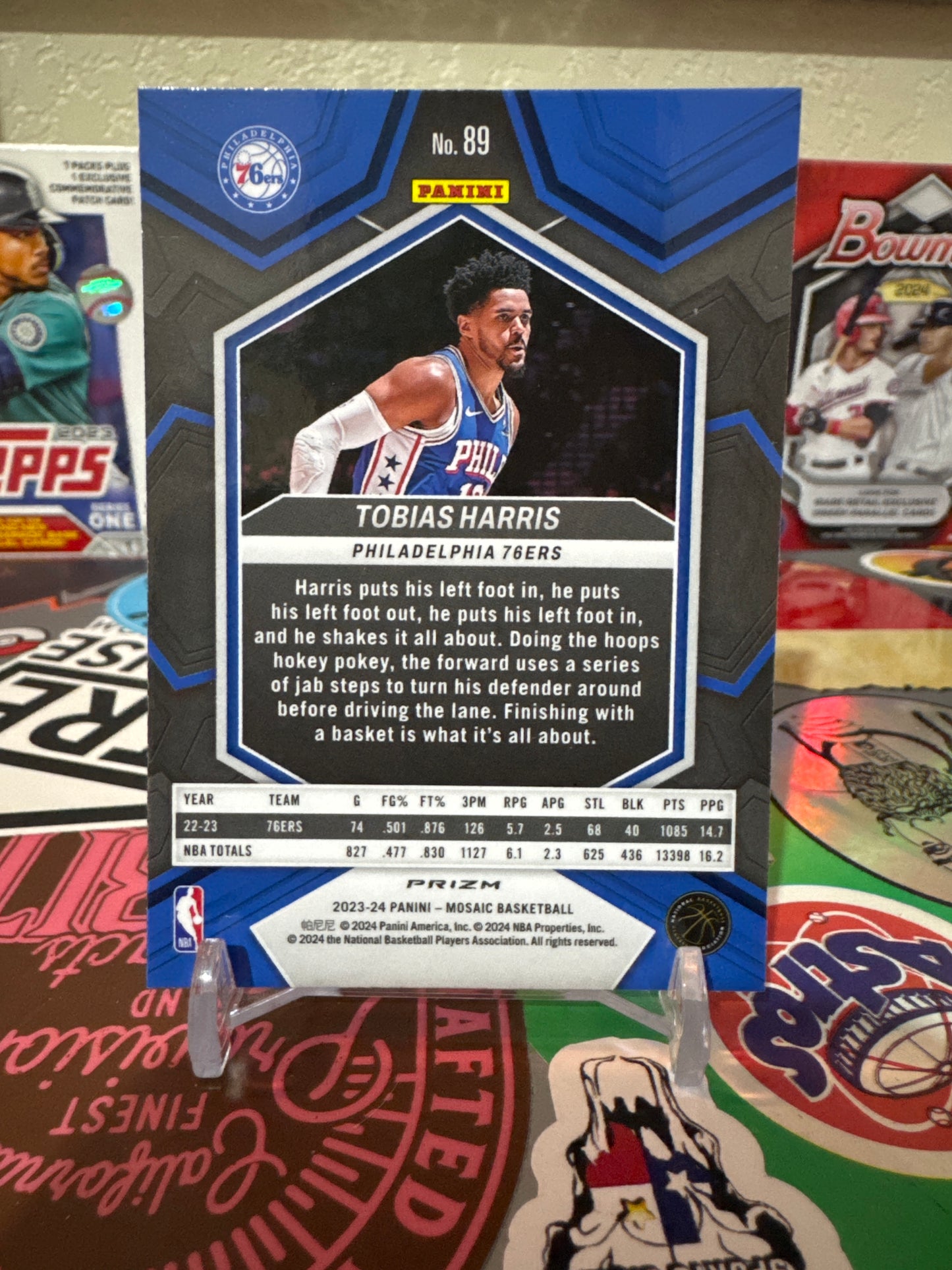2024 Panini Mosaic #89 Tobias Harris- True Silver Parallel
