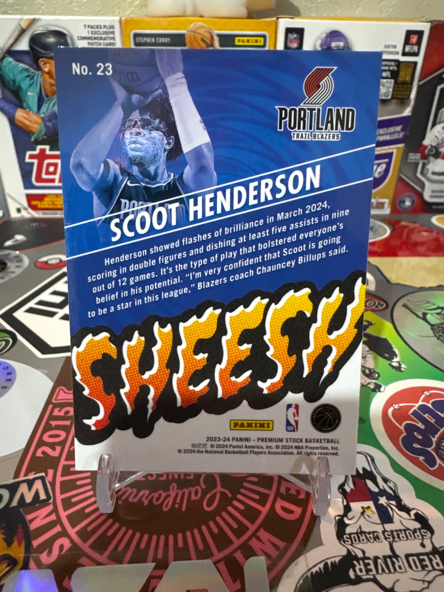 2023 Panini NBA Hoops Premium Stock- Sheesh Parallel #23 Scoot Henderson RC