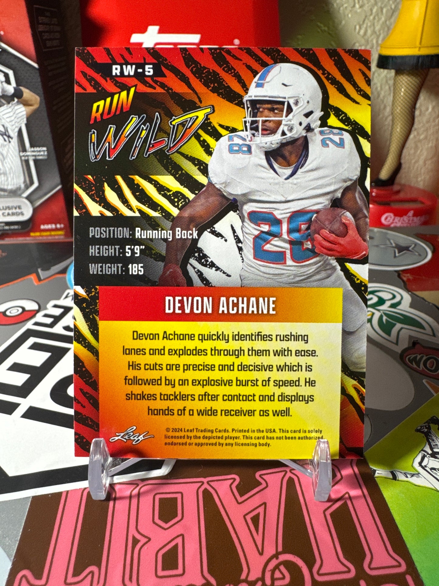 2024 Leaf Football- Run Wild #RW-5 Devon Achane