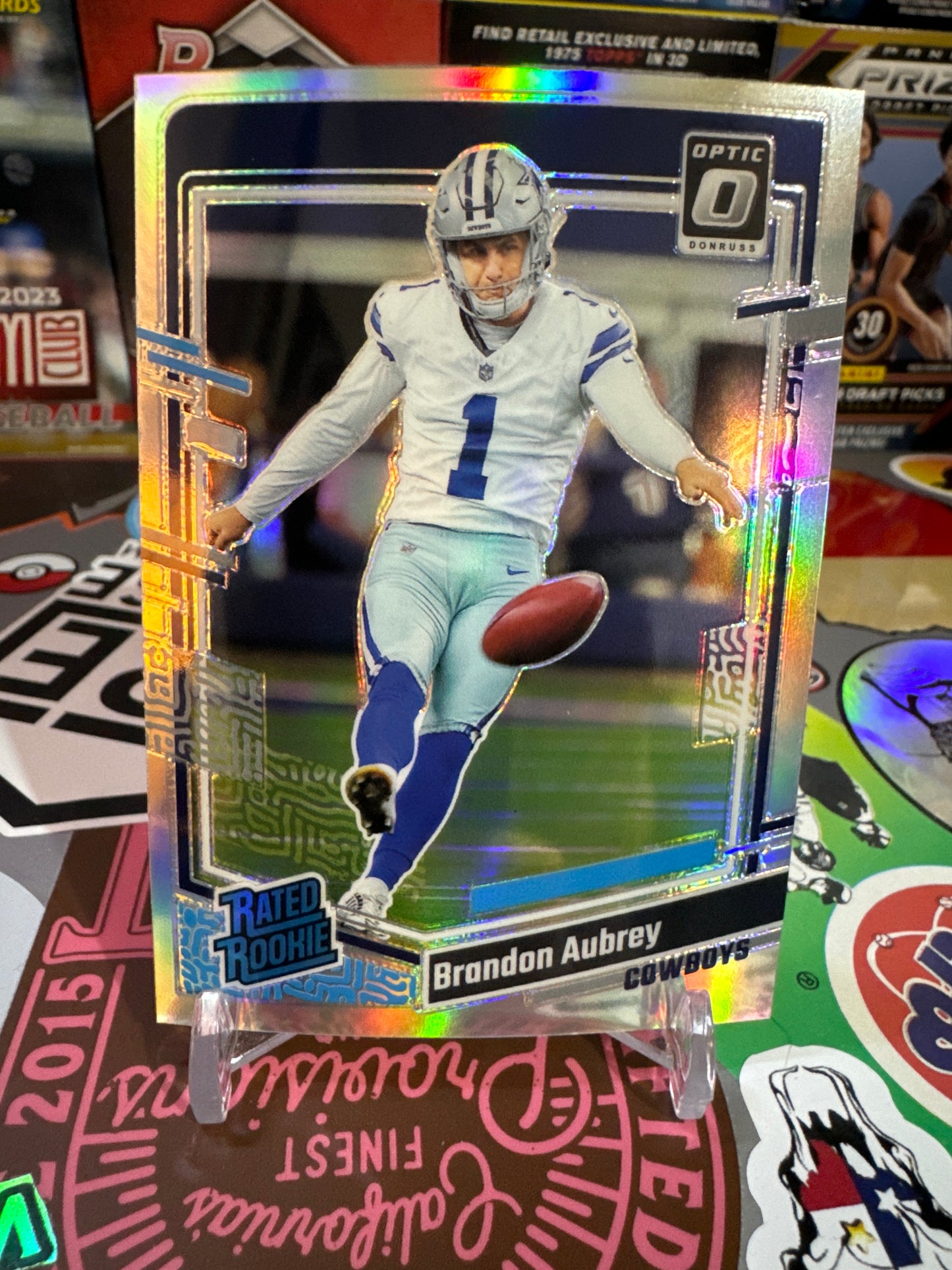 2023 Donruss Optic Rated Rookies #226 Brandon Aubrey- Holo Parallel RC