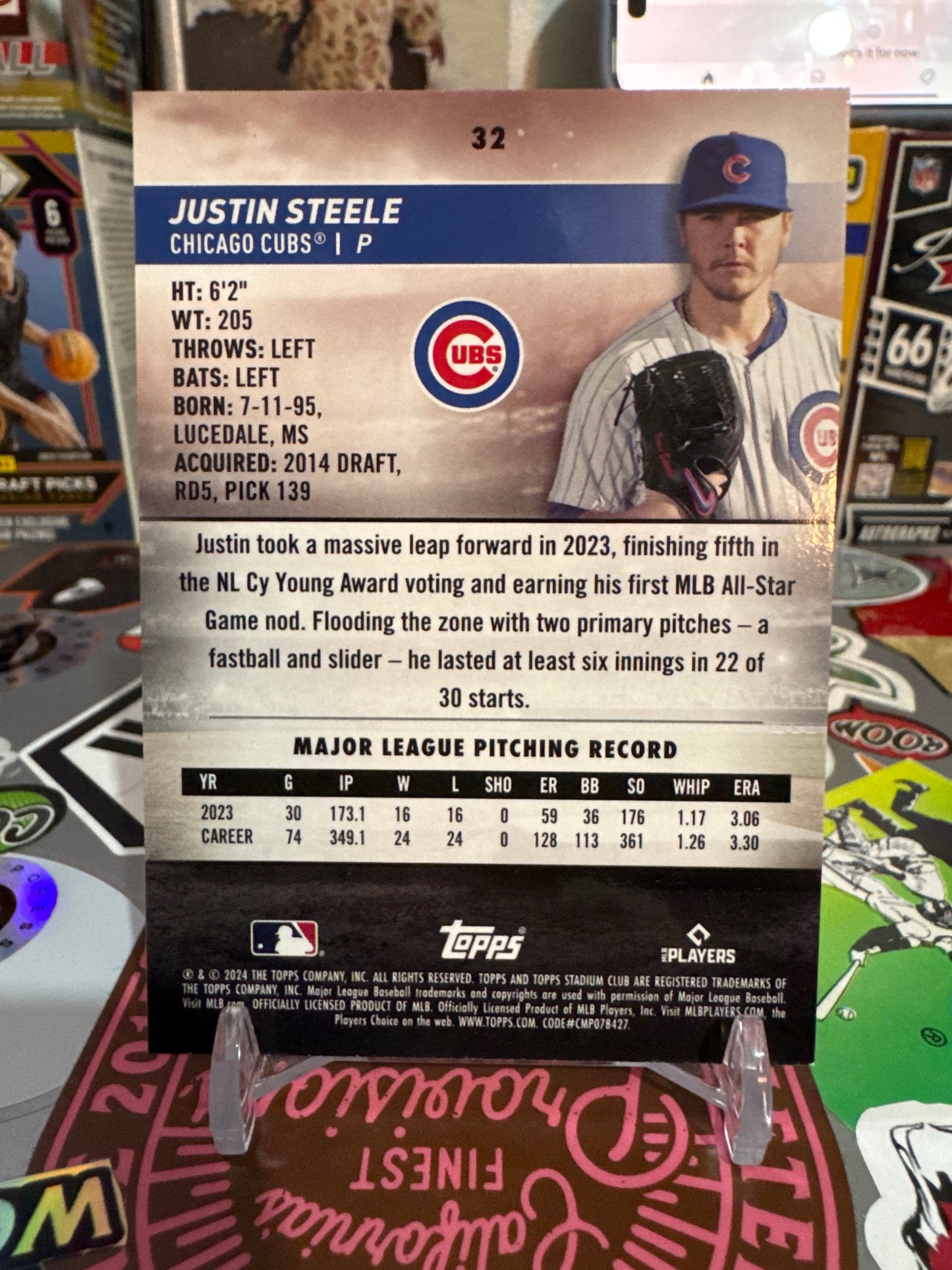 2024 Topps Stadium Club #32 Justin Steele- Red Foil Parallel