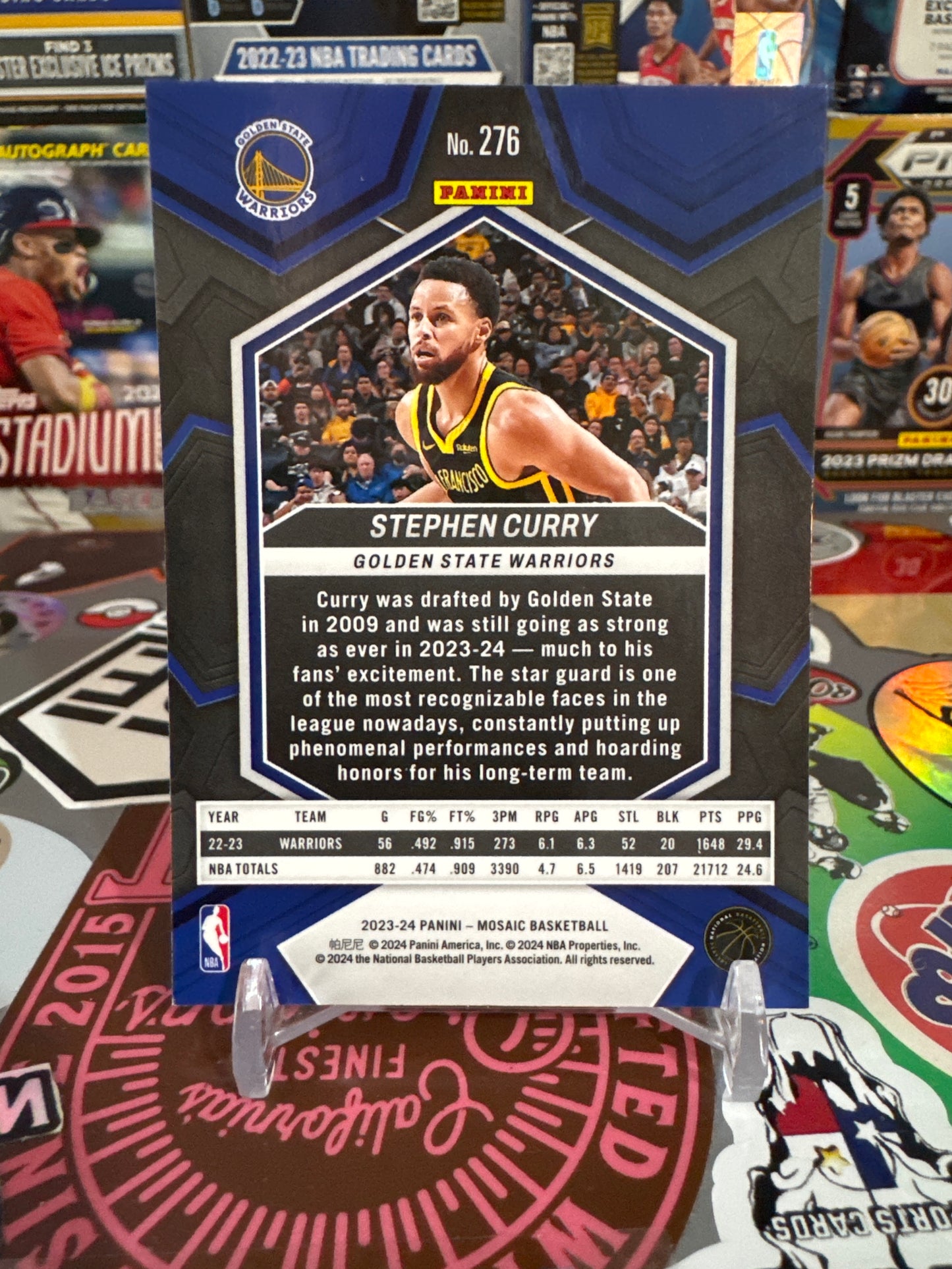 2023 Panini Mosaic #276 Stephen Curry City Edition.