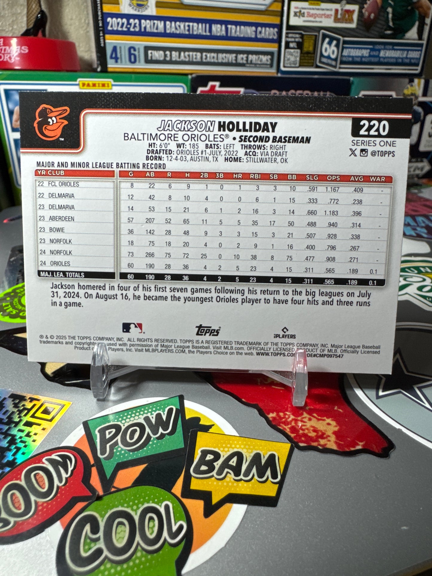 2025 Topps- Future Stars #220 Jackson Holiday