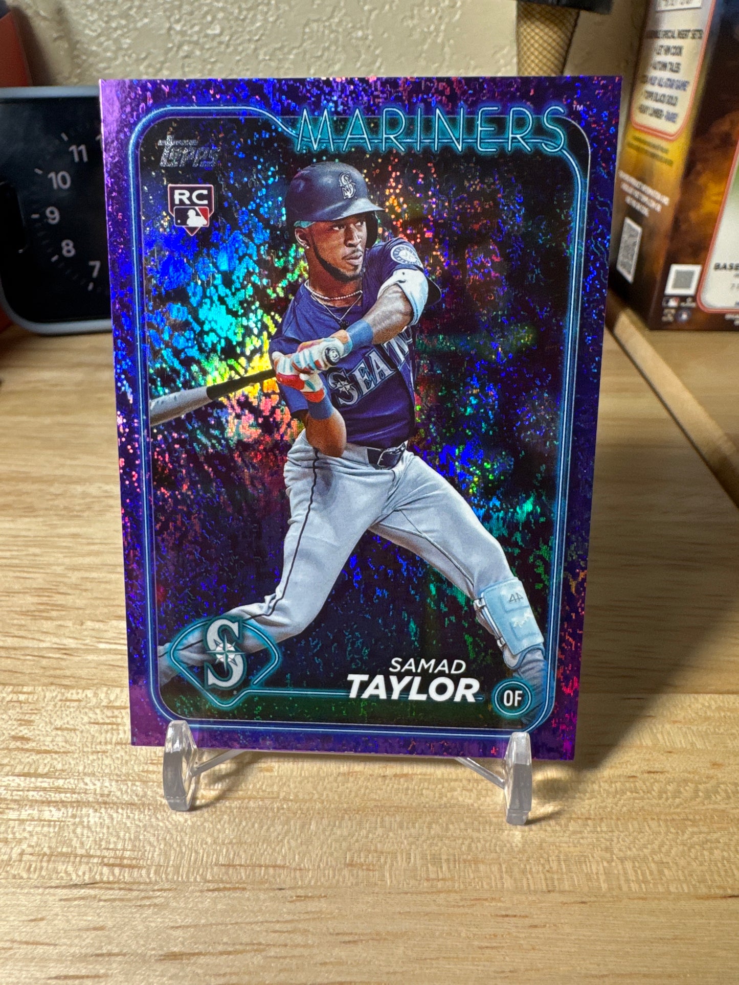 2024 Topps Update #US30 Samad Taylor RC- Purple Foil Parallel. Numbered 628/799