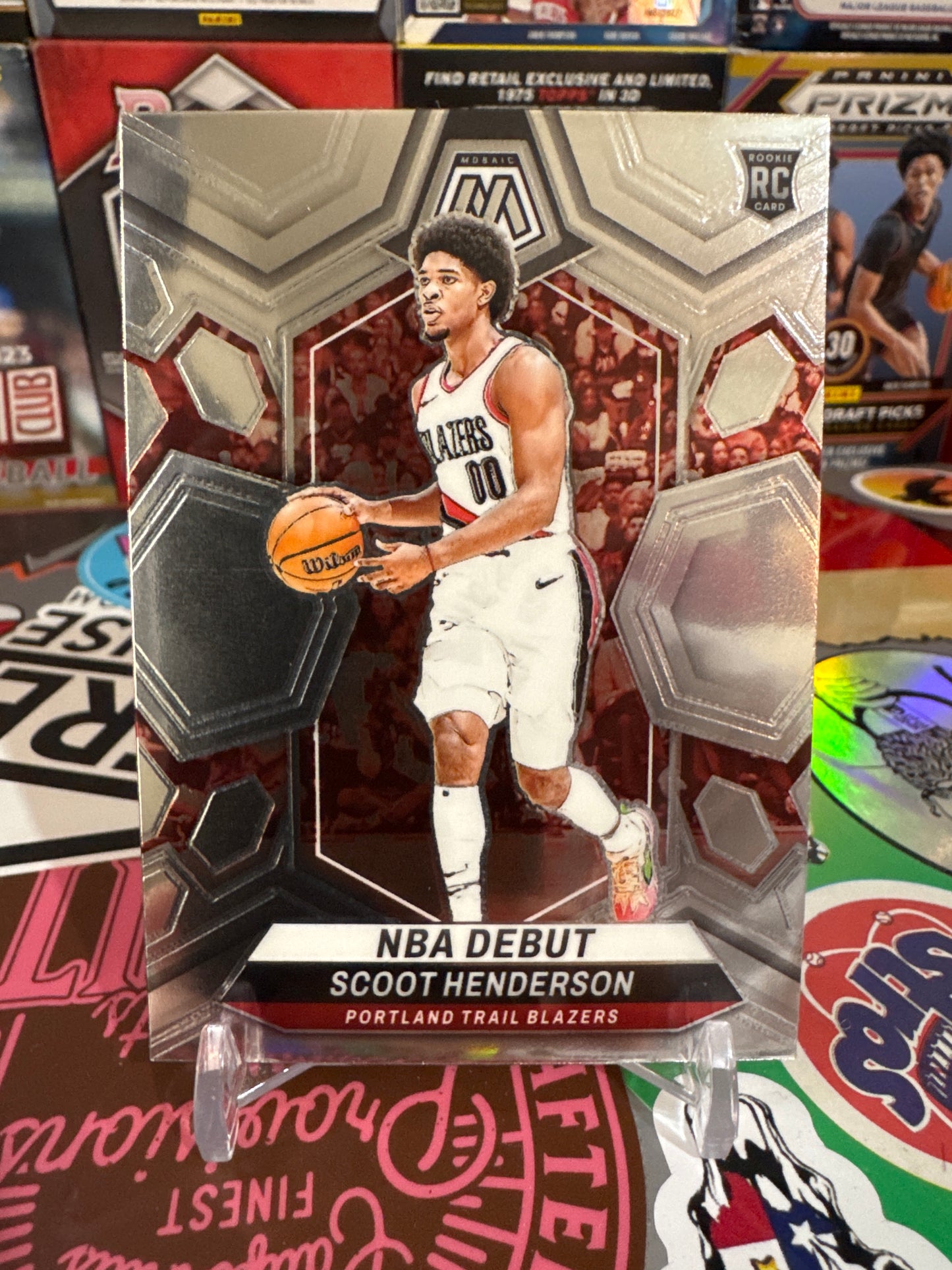 2023 Panini Mosaic #255 Scoot Henderson NBA Debut. RC