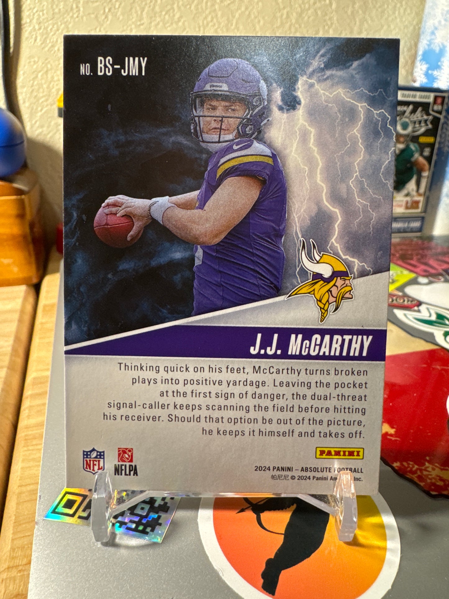 2024 Panini Absolute By Storm #10 J.J. McCarthy RC
