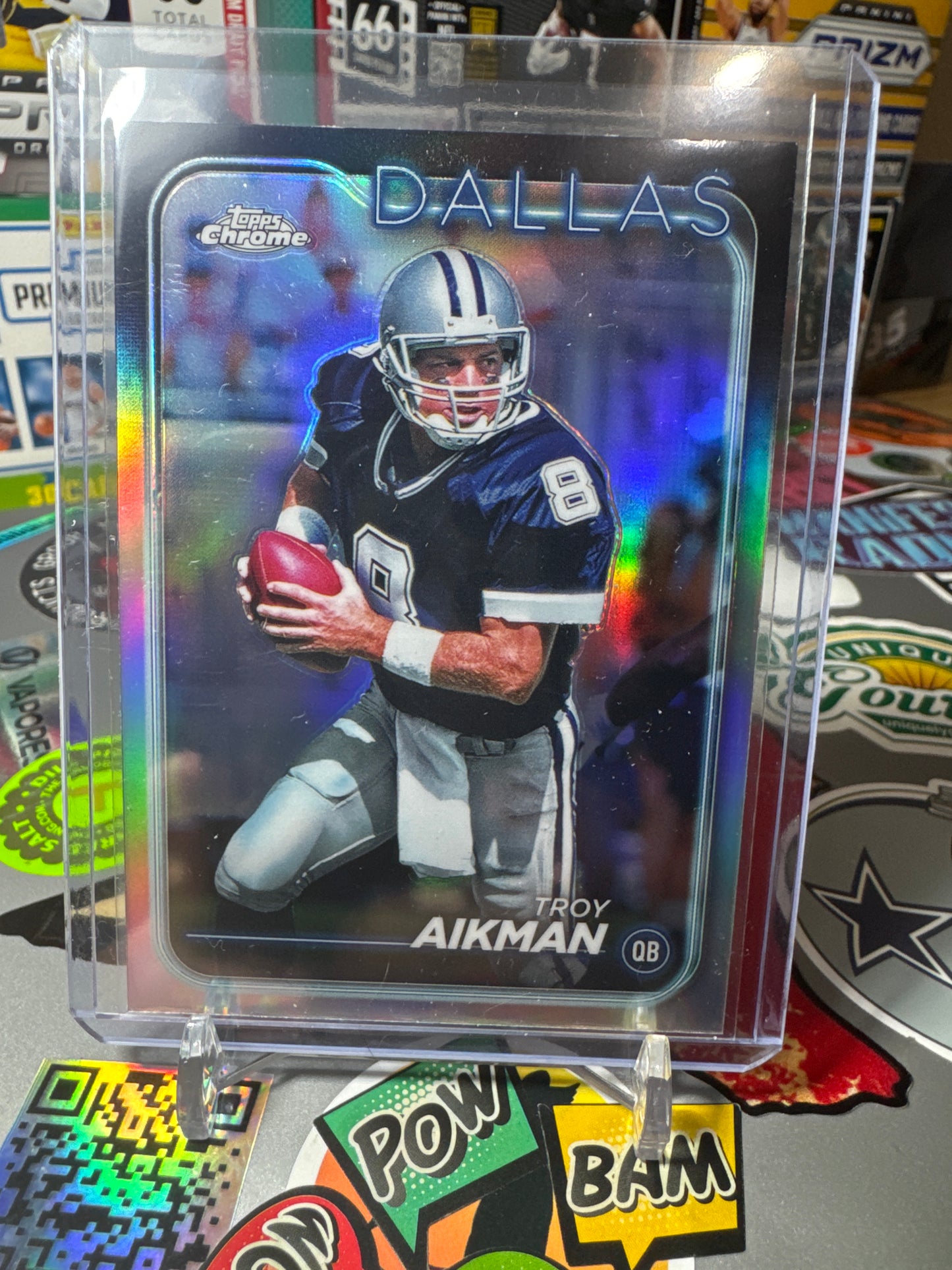 2024 Topps Chrome #37 Troy Aikman- True Silver Parallel