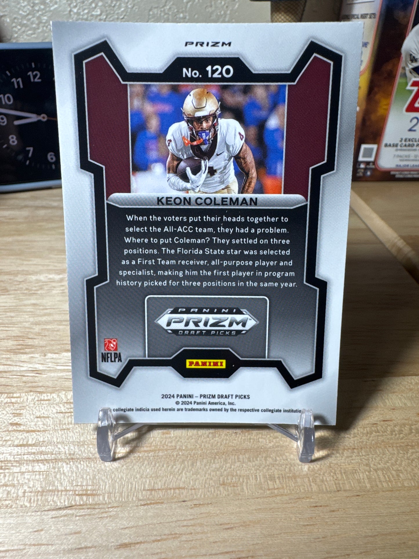 2024 Panini Prizm Draft Picks #120 Keon Coleman RC- Green Prizm Parallel