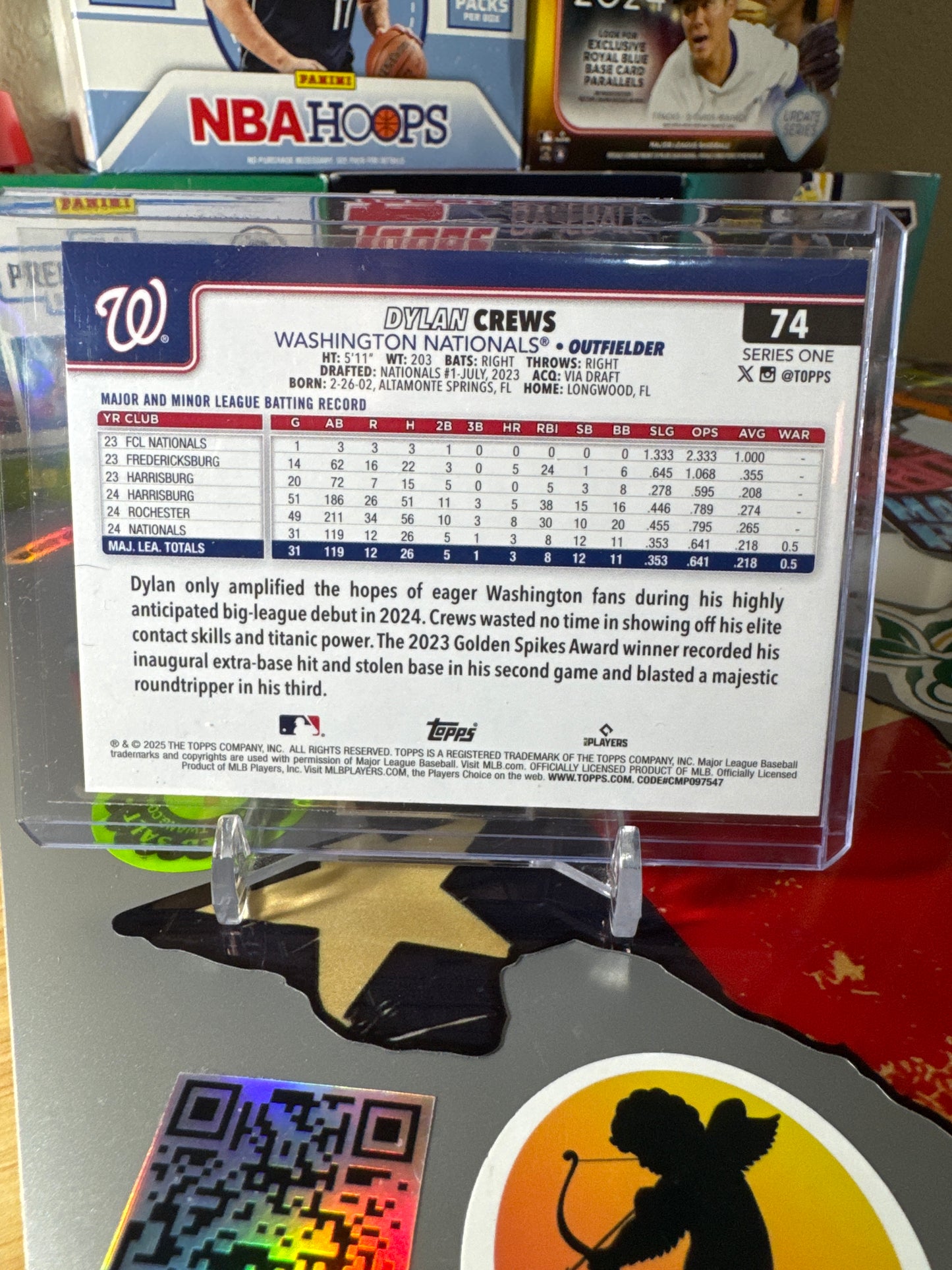 2025 Topps Series One #74 Dylan Crews RC