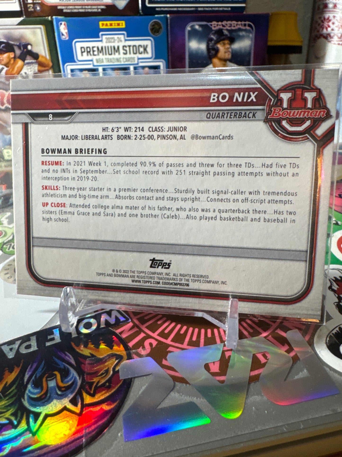 2021 Bowman University #8 Bo Nix