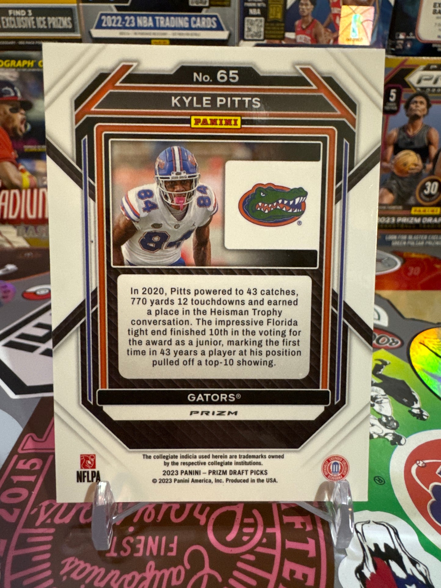 2023 Panini Prizm draft picks #65 Kyle Pitts- True Silver Parallel