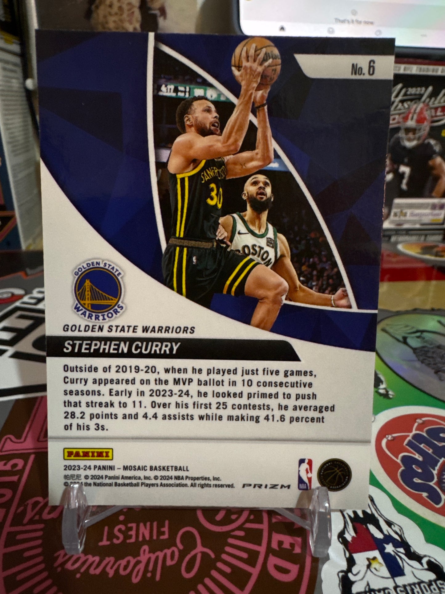 2023 Panini Mosaic Elevate #6 Stephen Curry- Mosaic Foil Parallel
