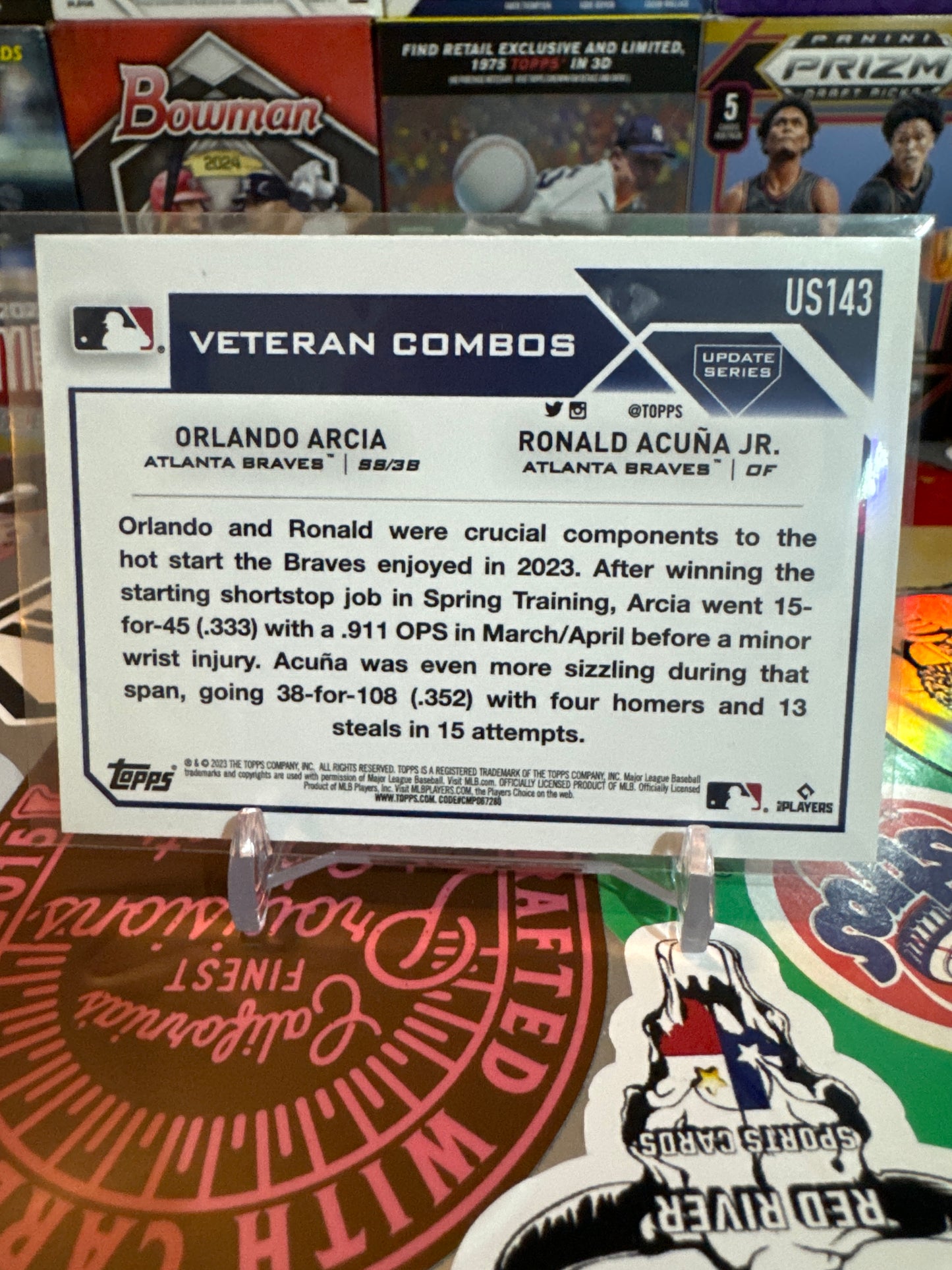 2023 Topps Update Series #US143 Ronald Acuna Jr./ Orlando Arcia