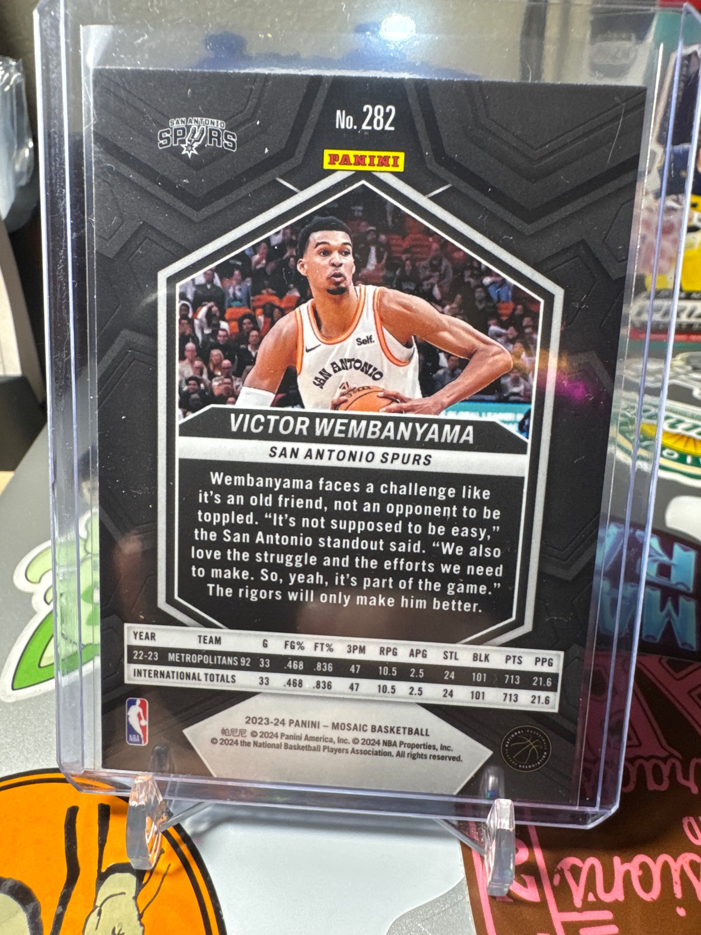 2023 Panini Mosaic City Edition #282 Victor Wembanyama RC