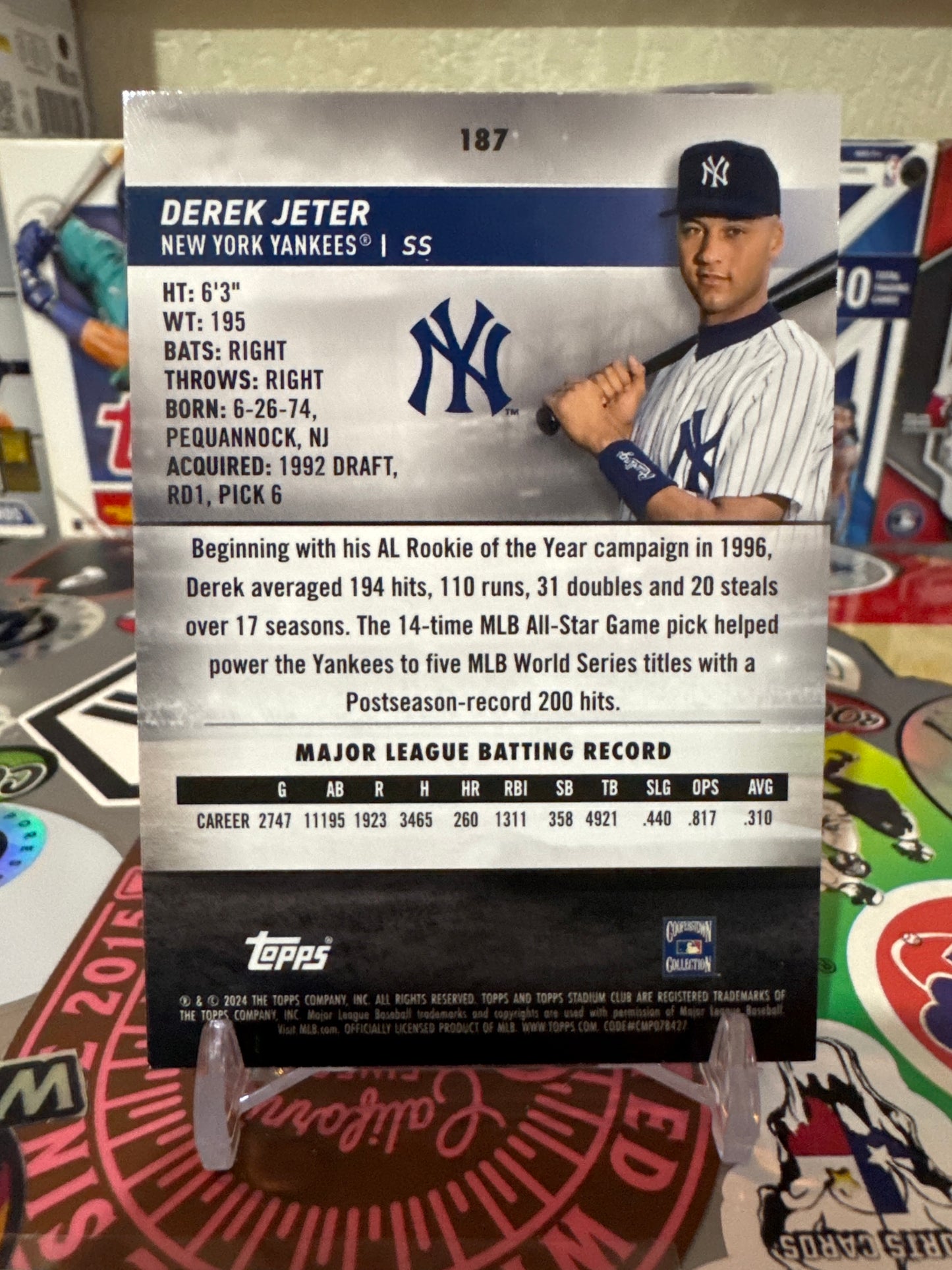 2024 Topps Stadium Club #187 Derek Jeter- Red Foil Parallel