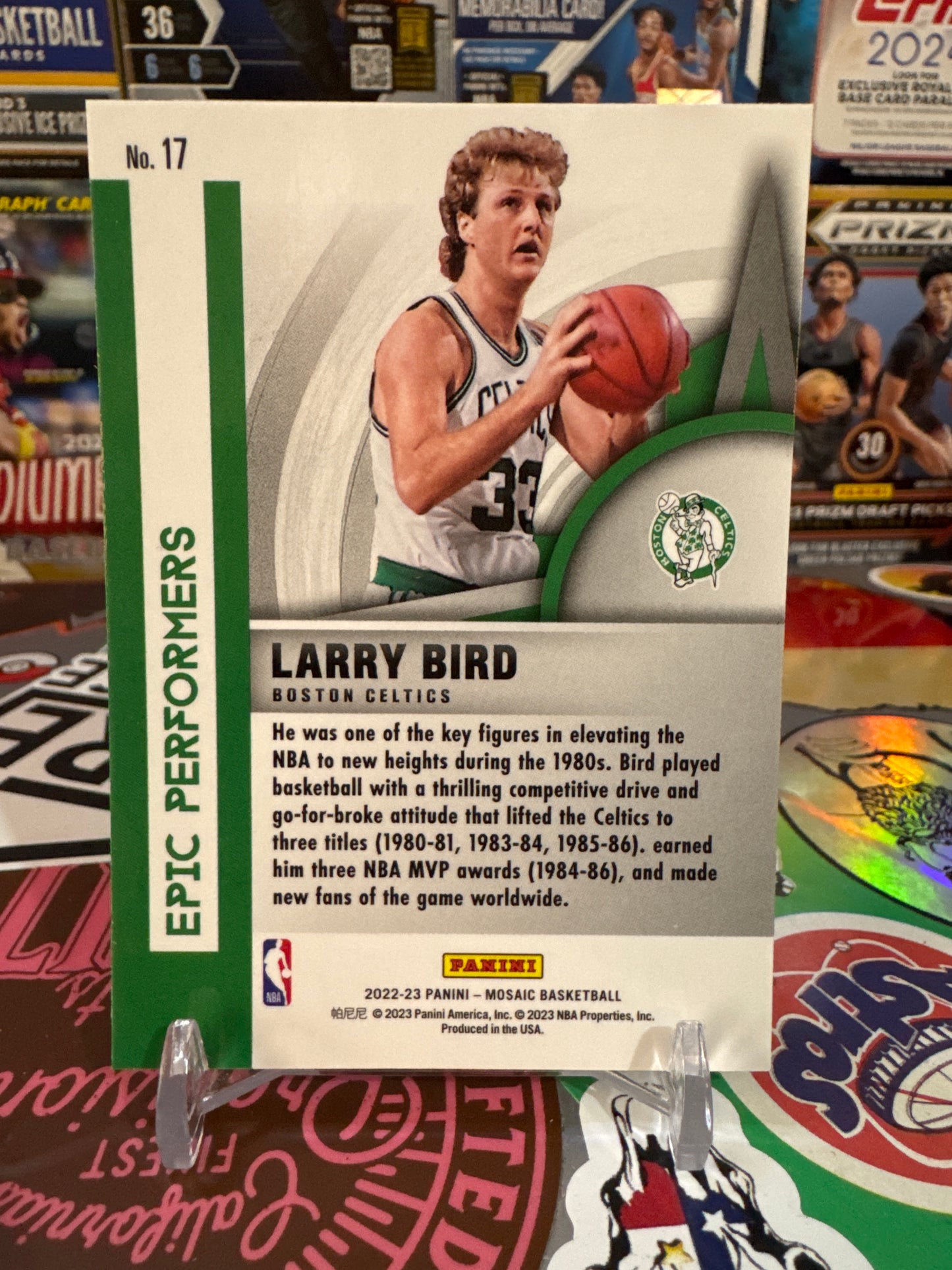 2022 Panini Mosaic Epic Performers #17 Larry Bird