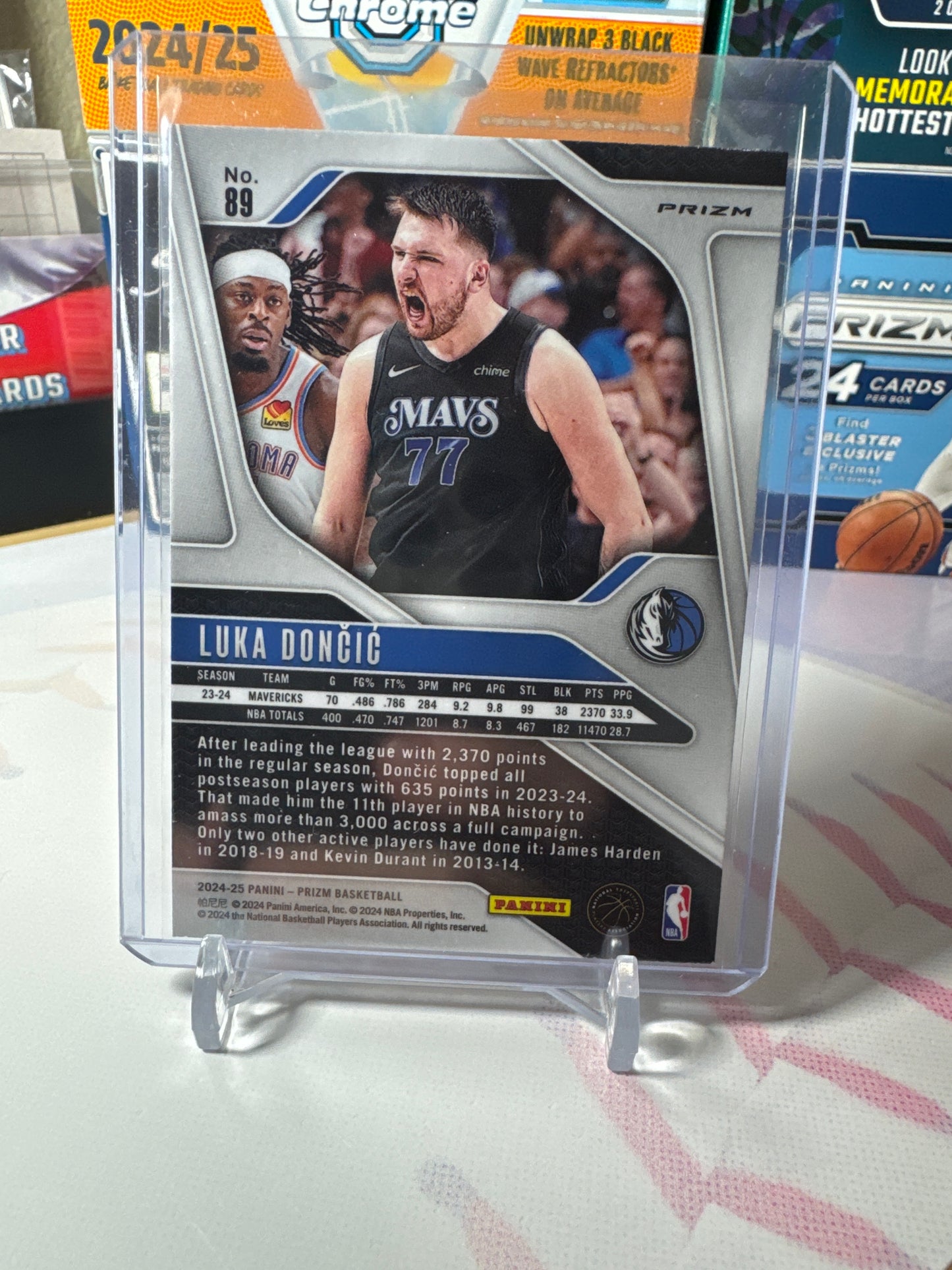 2024 Panini Prizm #89 Luka Doncic- Orange Ice Parallel
