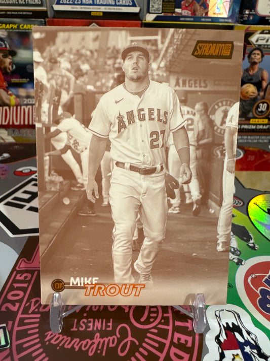 2023 Topps stadium club #179 Mike Trout. Sepia