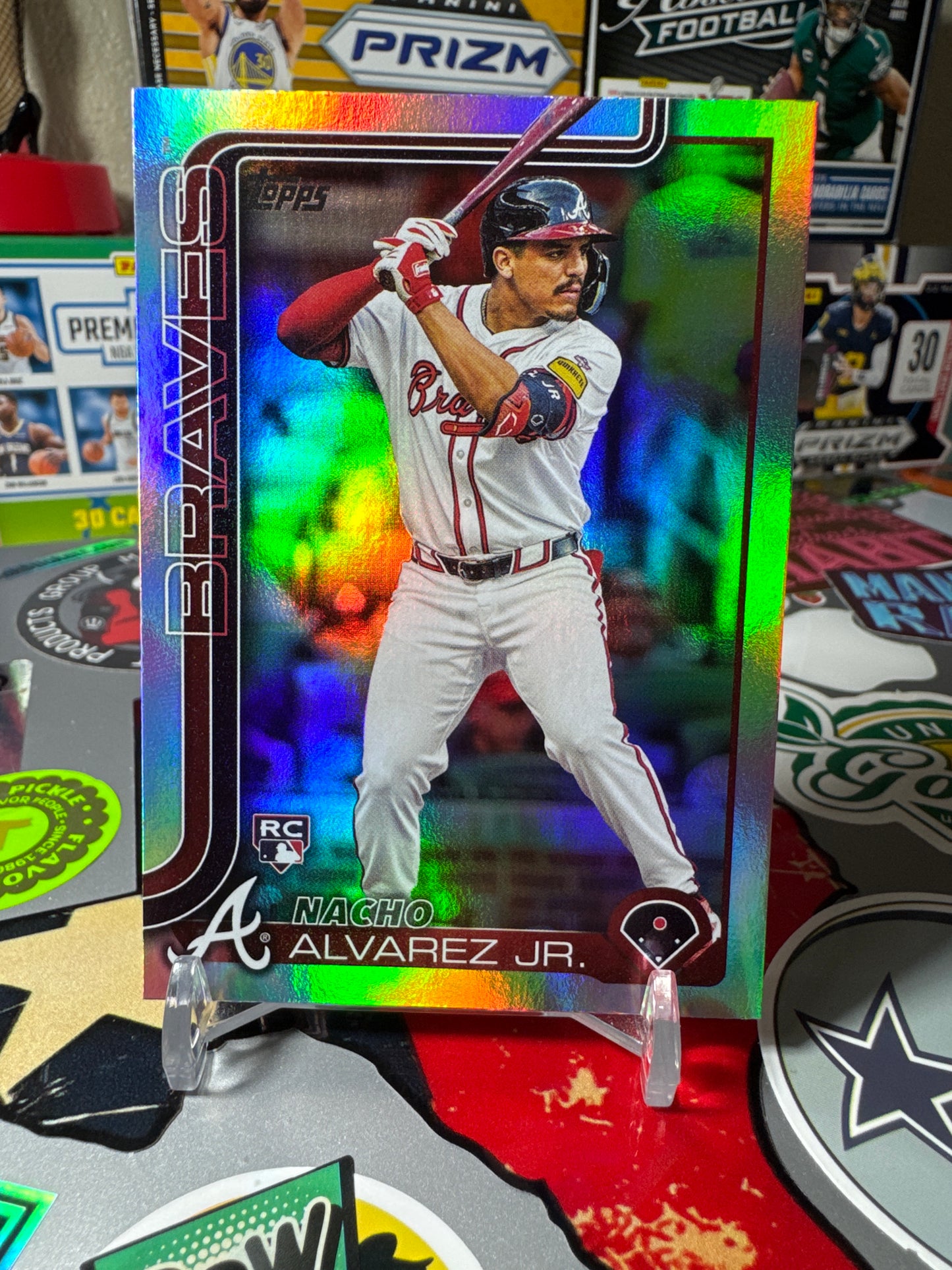 2025 Topps Series One #223 Nacho Alvarez RC- Rainbow Foil Parallel