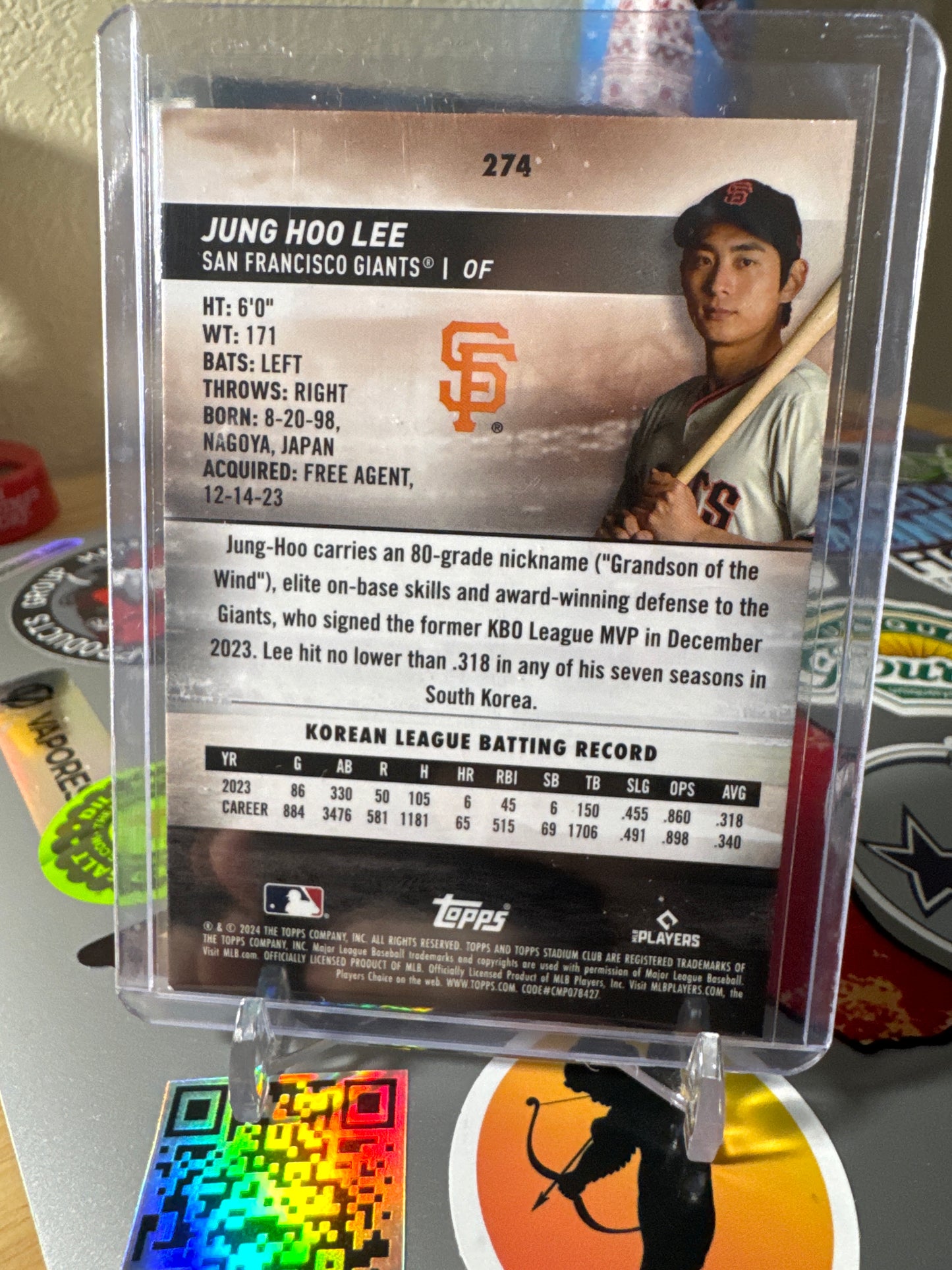2024 Topps Stadium Club #274 Jung Hoo Lee RC