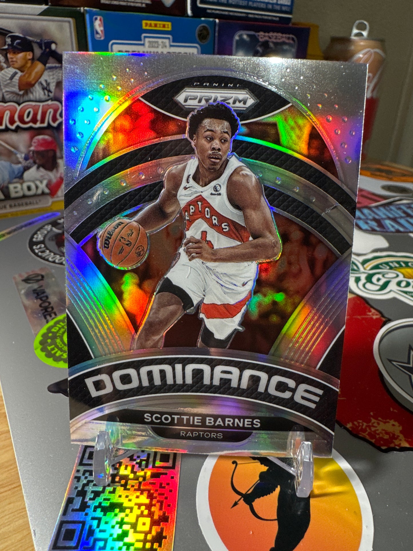 2022 Panini Prizm Dominance #9 Scottie Barnes- True Silver Parallel