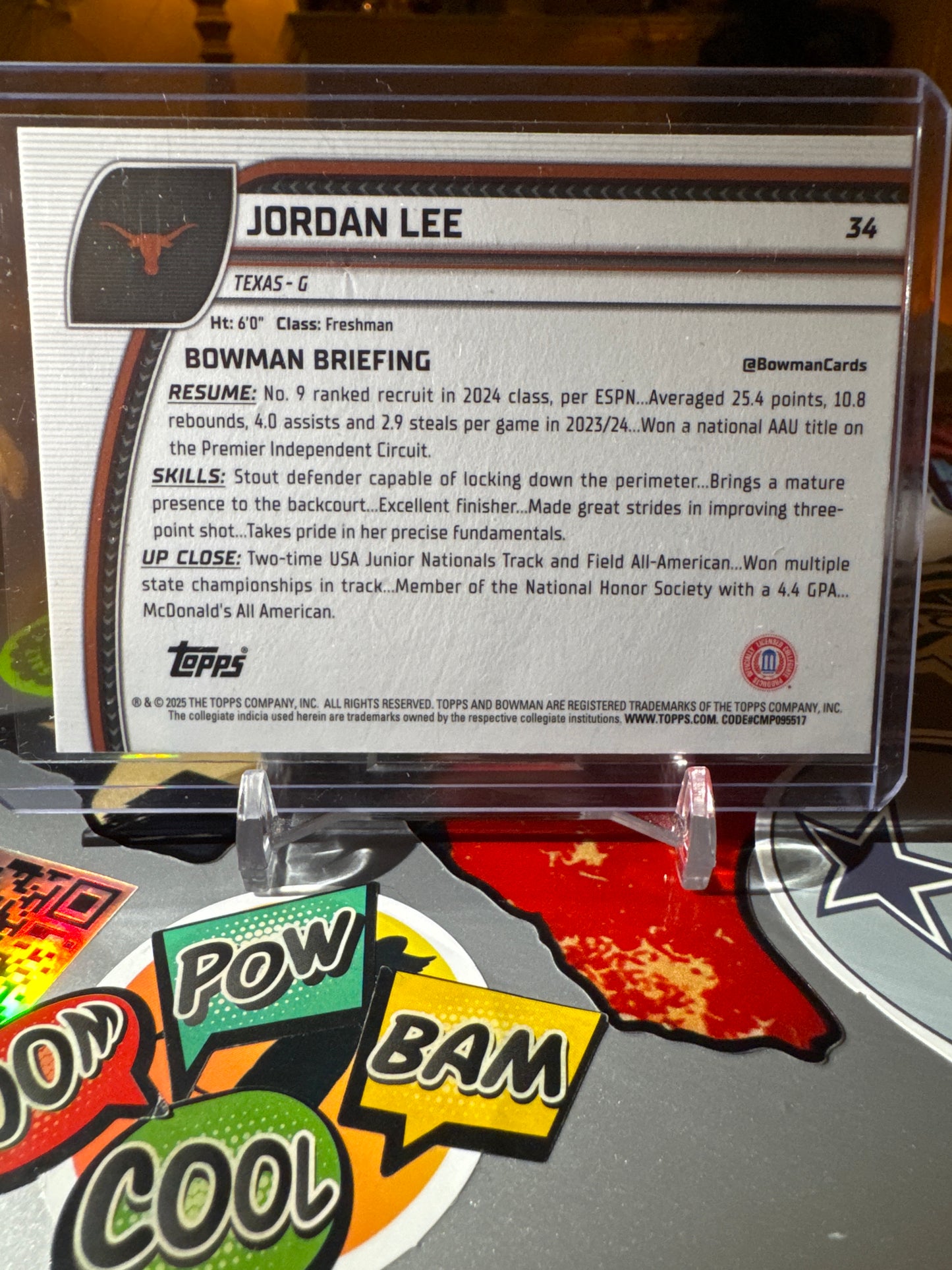 2024 Topps Bowman U #34 Jordan Lee- 1’st Bowman-Purple Lava Refractor