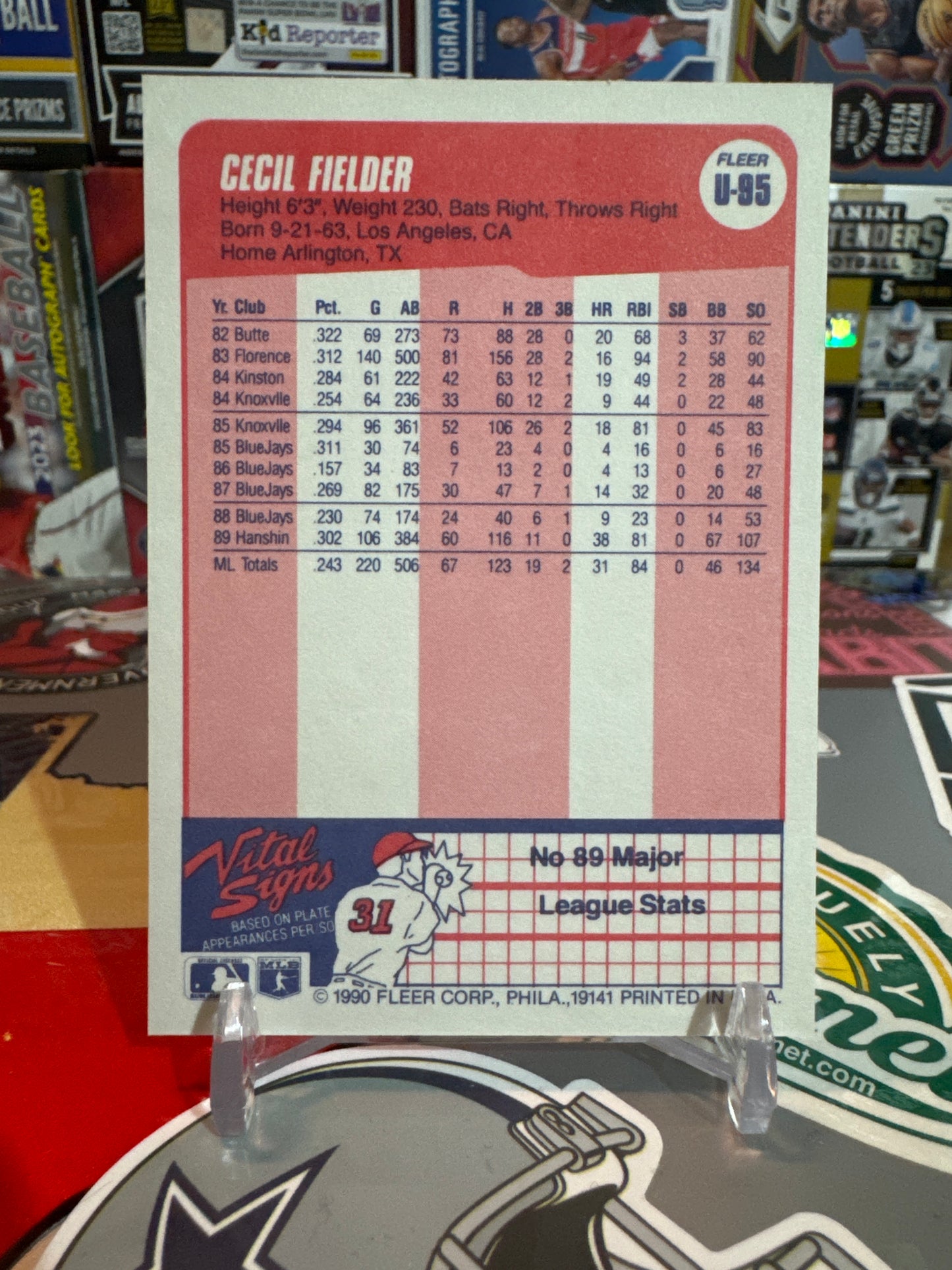 1990 Fleer Update #U-95 Cecil Fielder